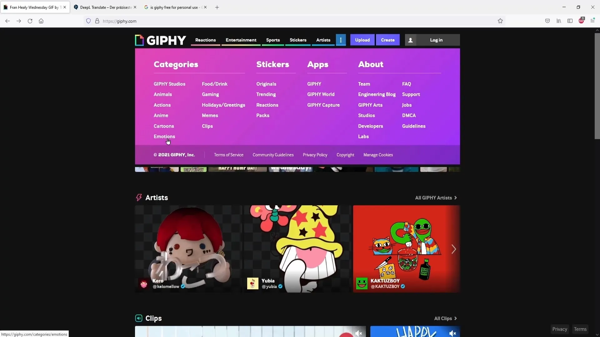개인 알림용 무료 GIF 사용