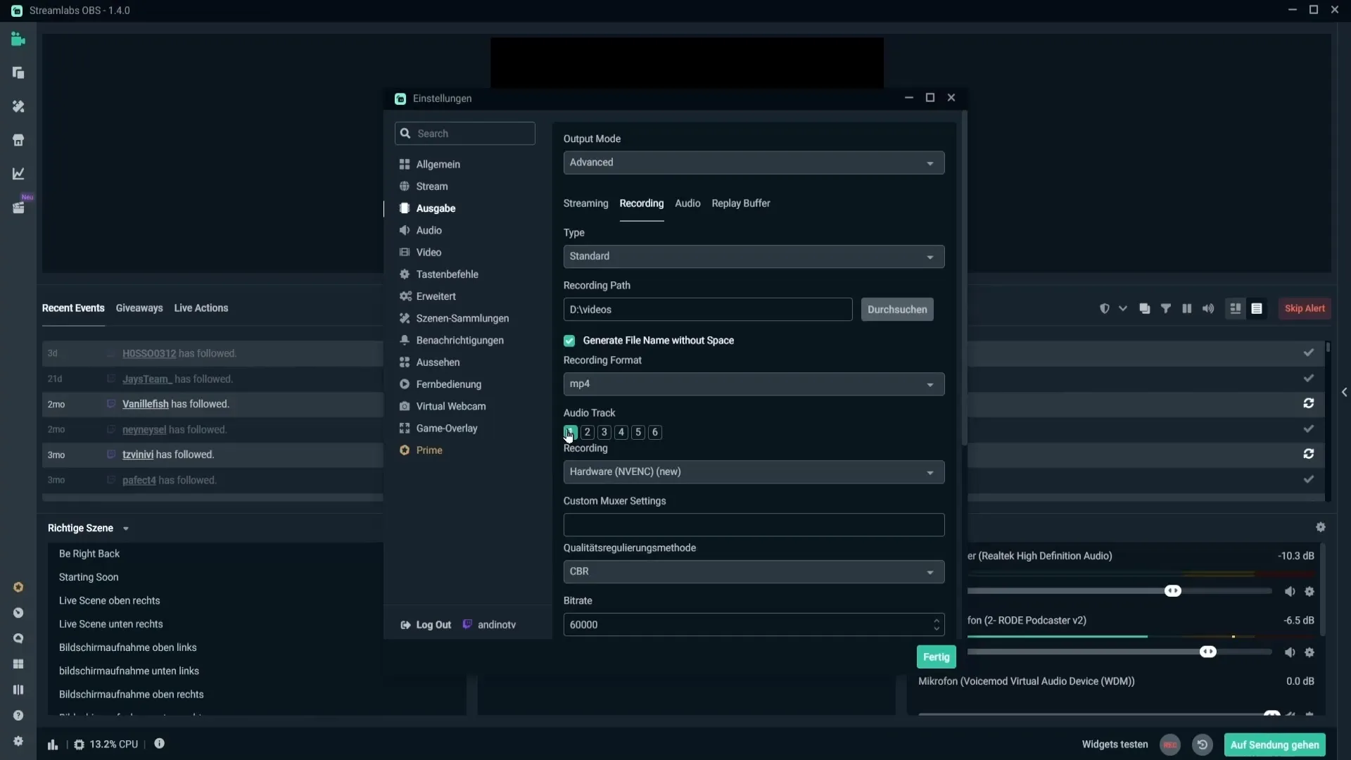 Optimizați setările audio în Streamlabs OBS