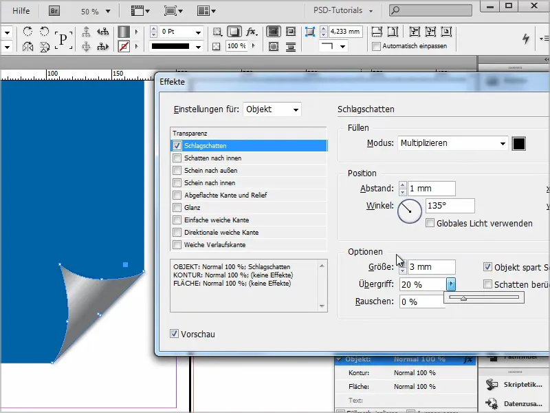 Tipps &amp; Tricks zu Adobe InDesign: Umblätter-Effekt bzw. Ecken-Effekt erstellen