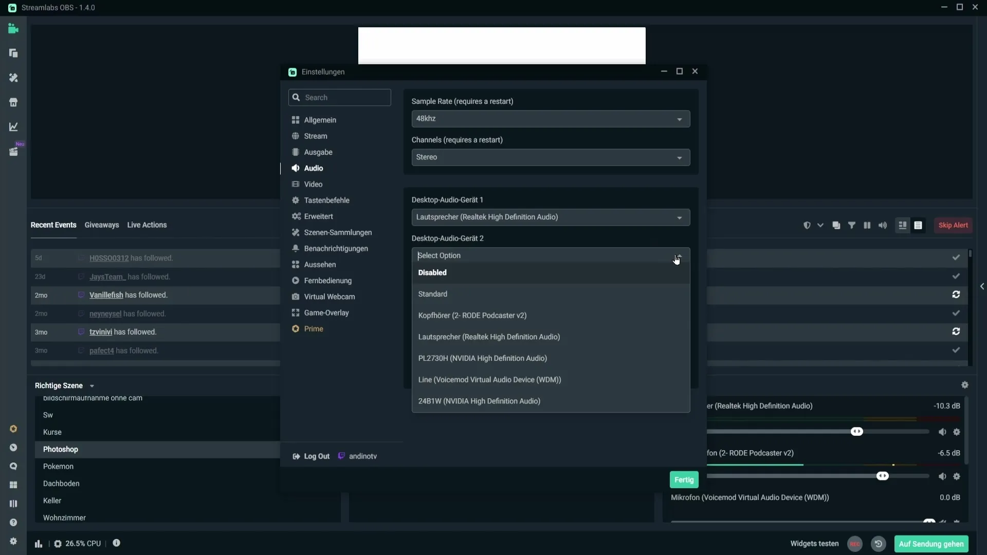 Streamlabs OBS에서 VR 녹화 설정하기