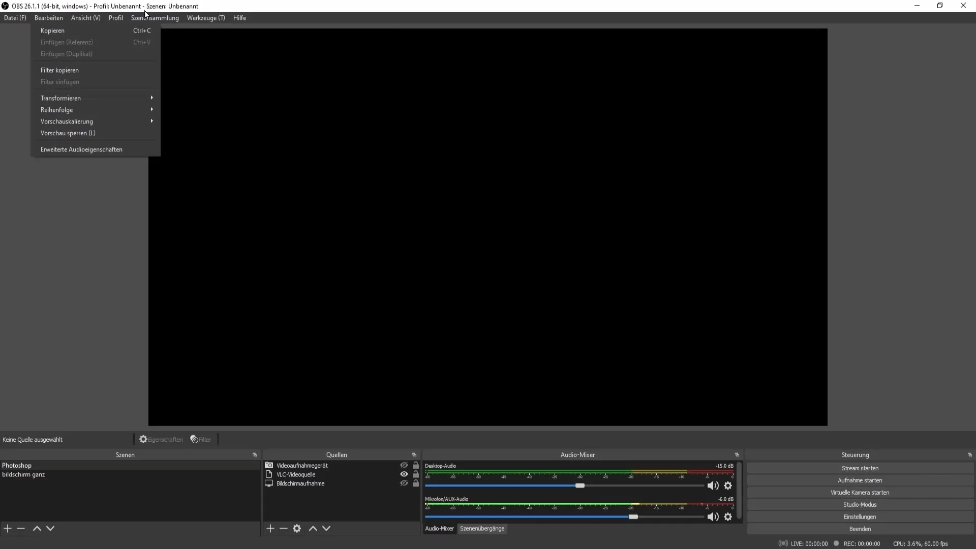 Streamlabs OBS에서 OBS Studio로 씬 가져오기