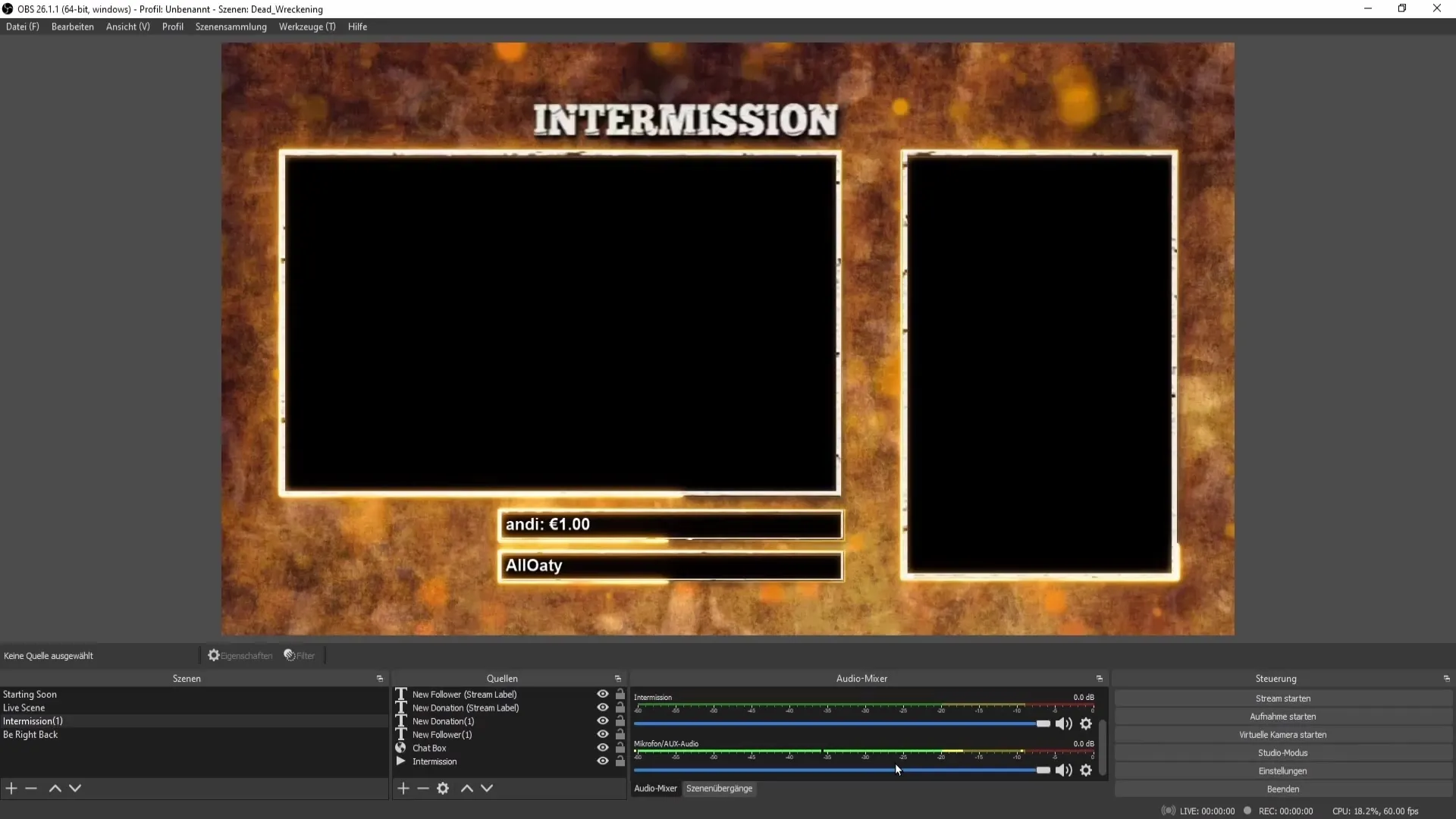 Streamlabs OBS에서 OBS Studio로 씬을 가져오기