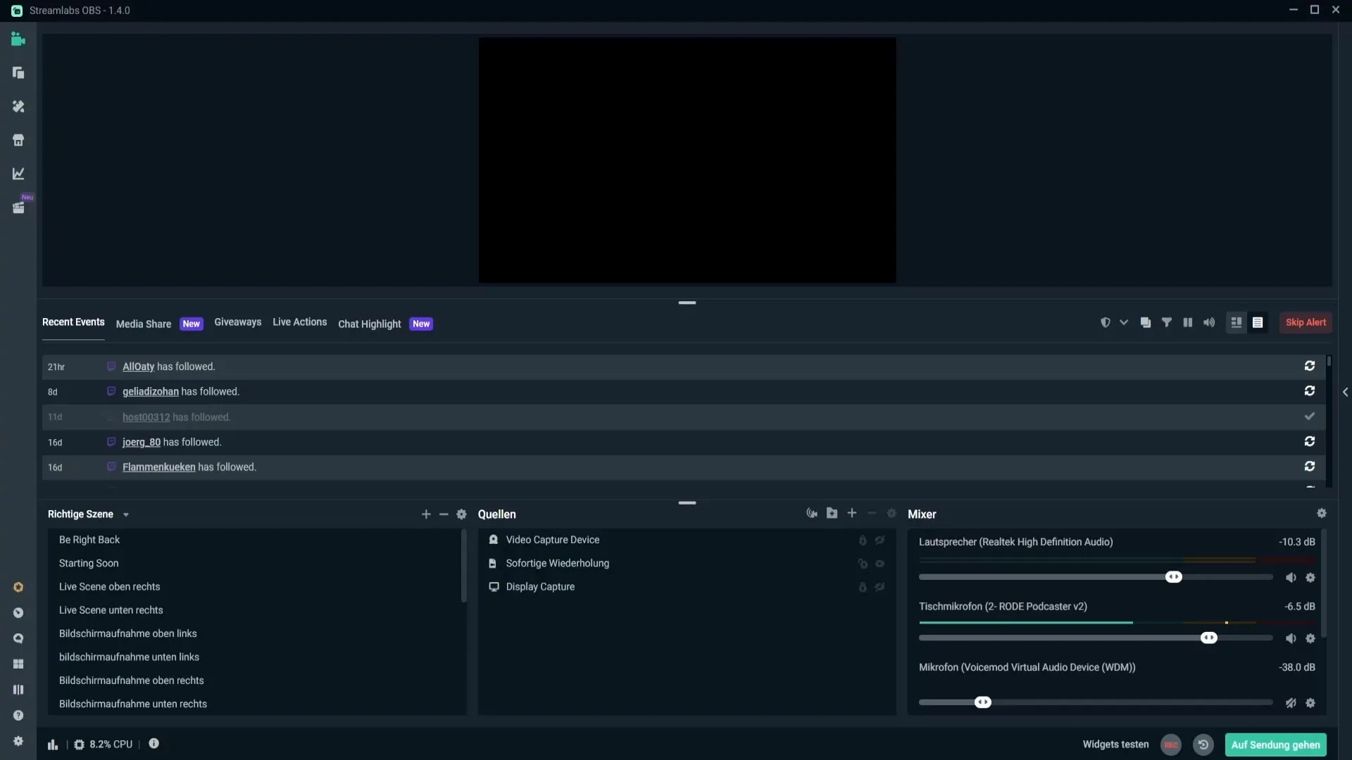 Streamlabs OBS에서 OBS Studio로 씬 가져오기