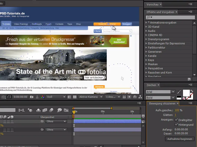 Trucos y consejos para la animación en After Effects: Grabación de los movimientos del ratón