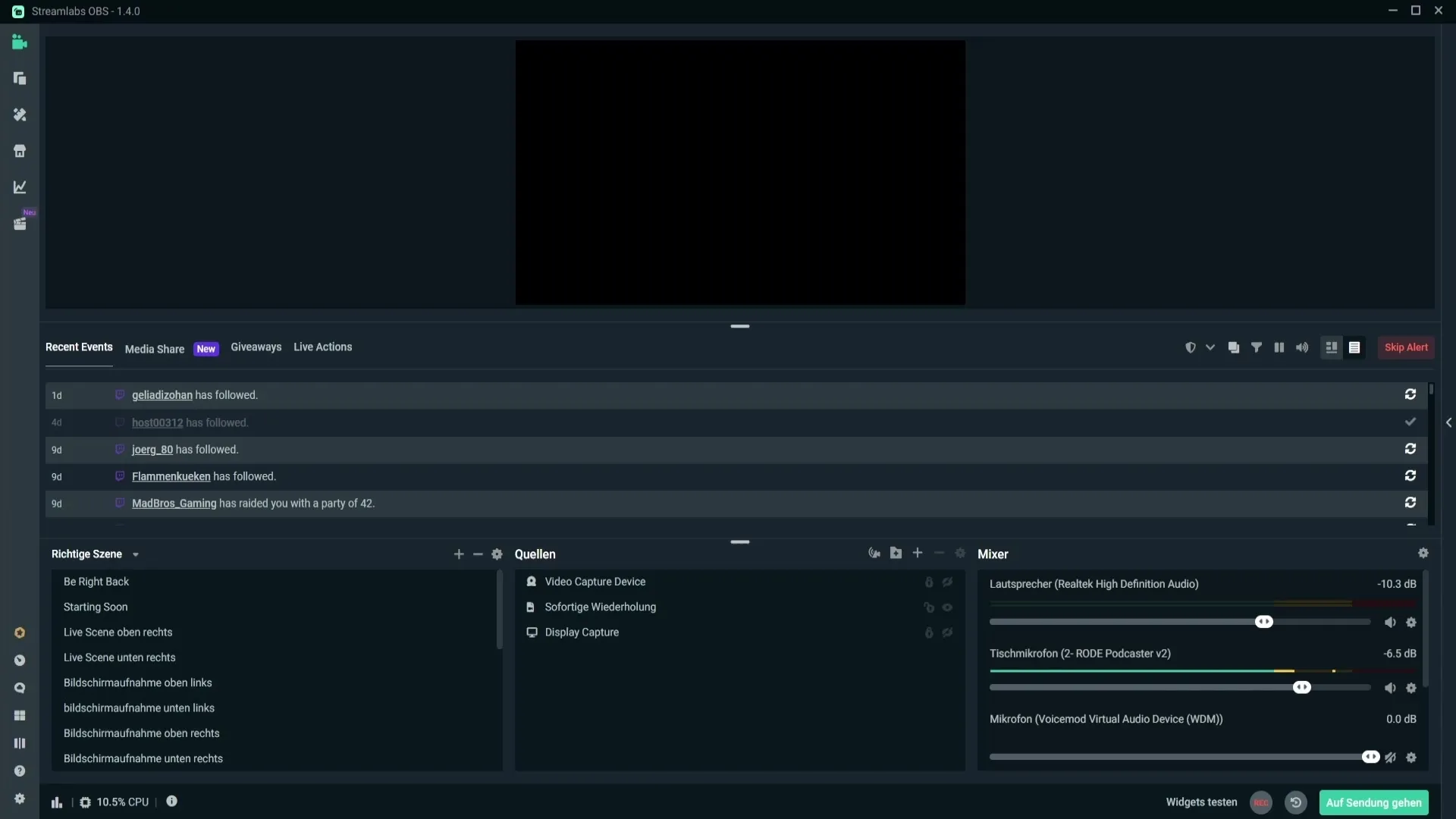Streamlabs OBS에 정기적인 롤 추가하기