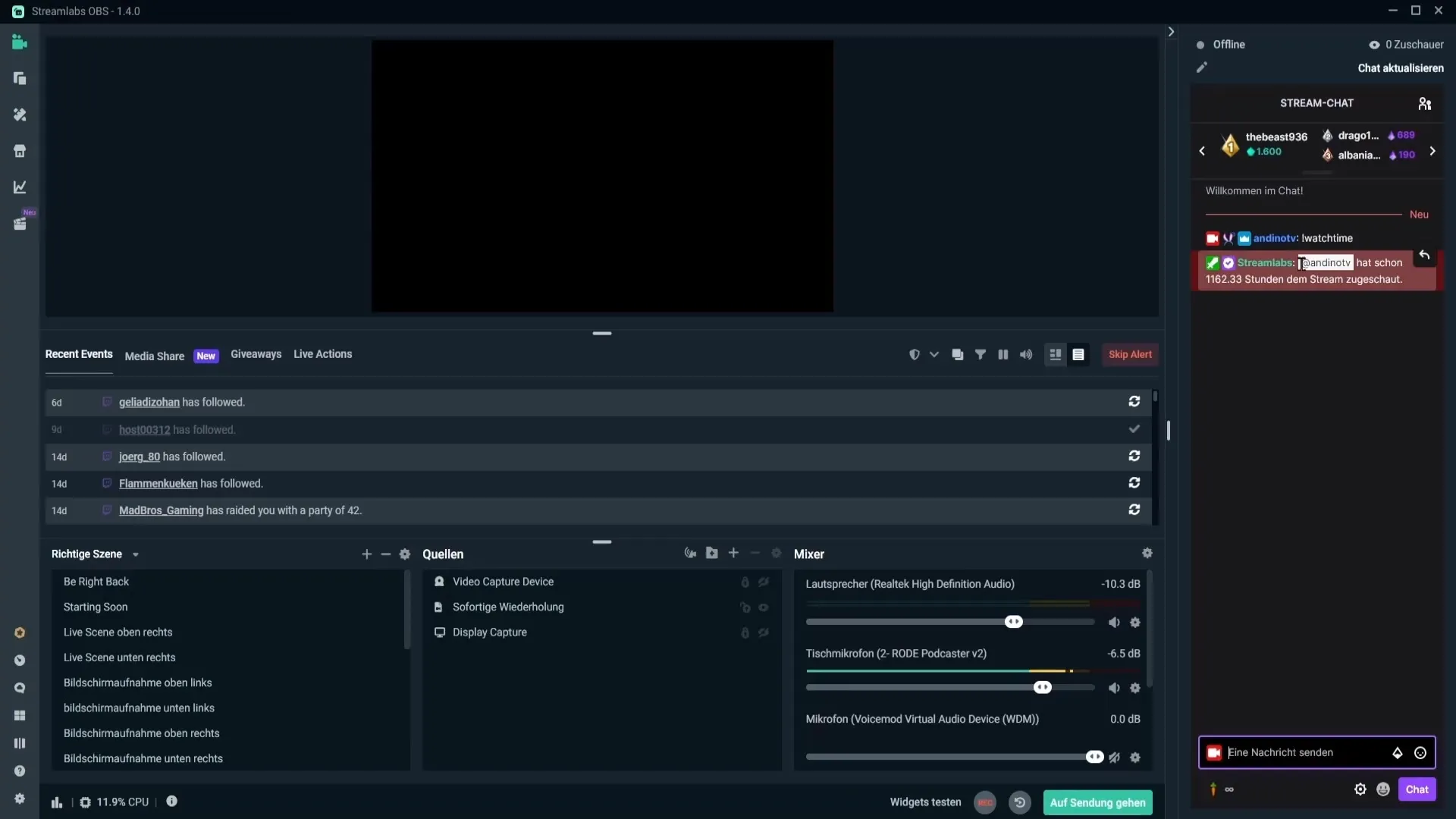 Streamlabs OBS에서 효율적으로 명령 설정하기