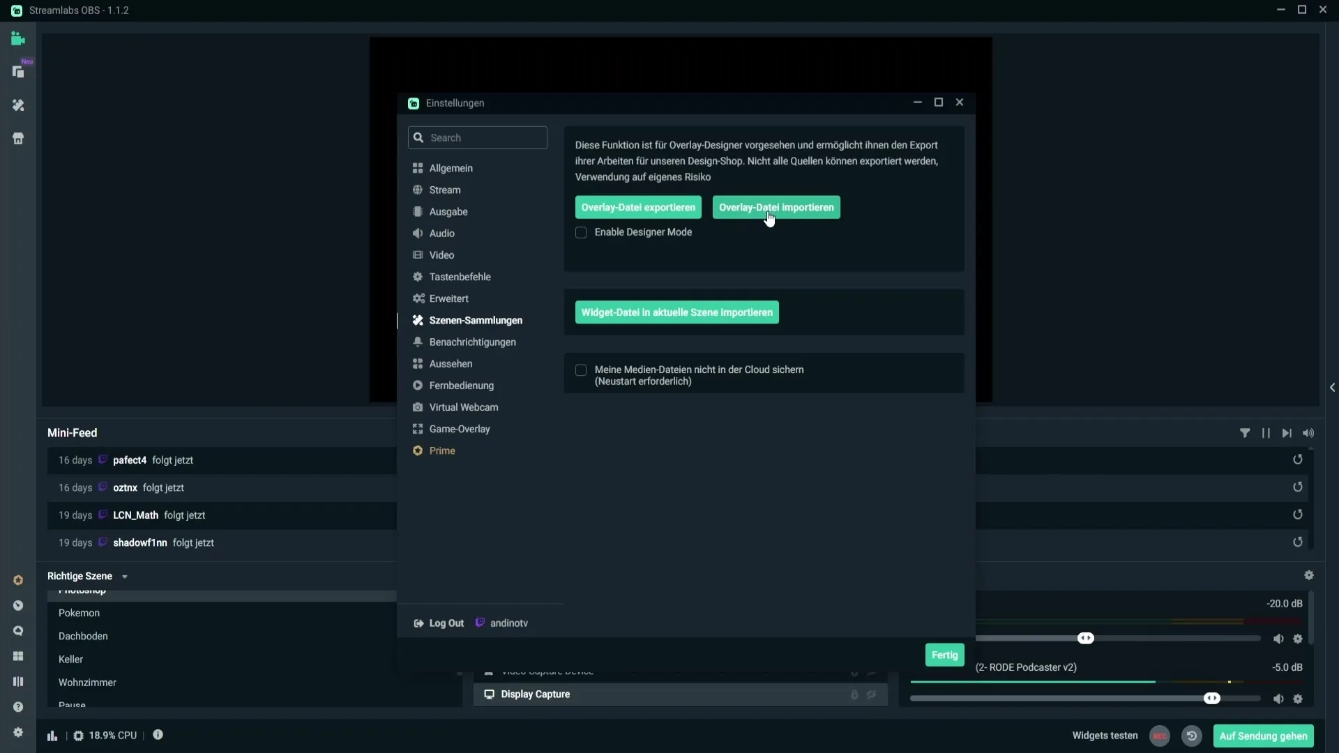 Streamlabs OBS를 효과적으로 초기화하기