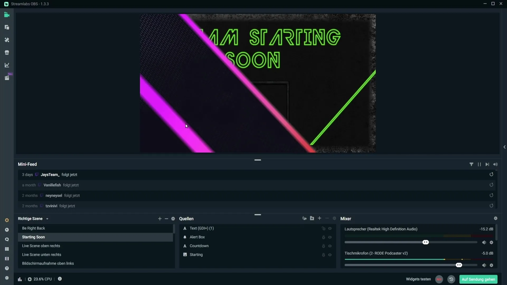 Streamlabs OBS에 맞게 카운트다운을 적절히 통합하세요