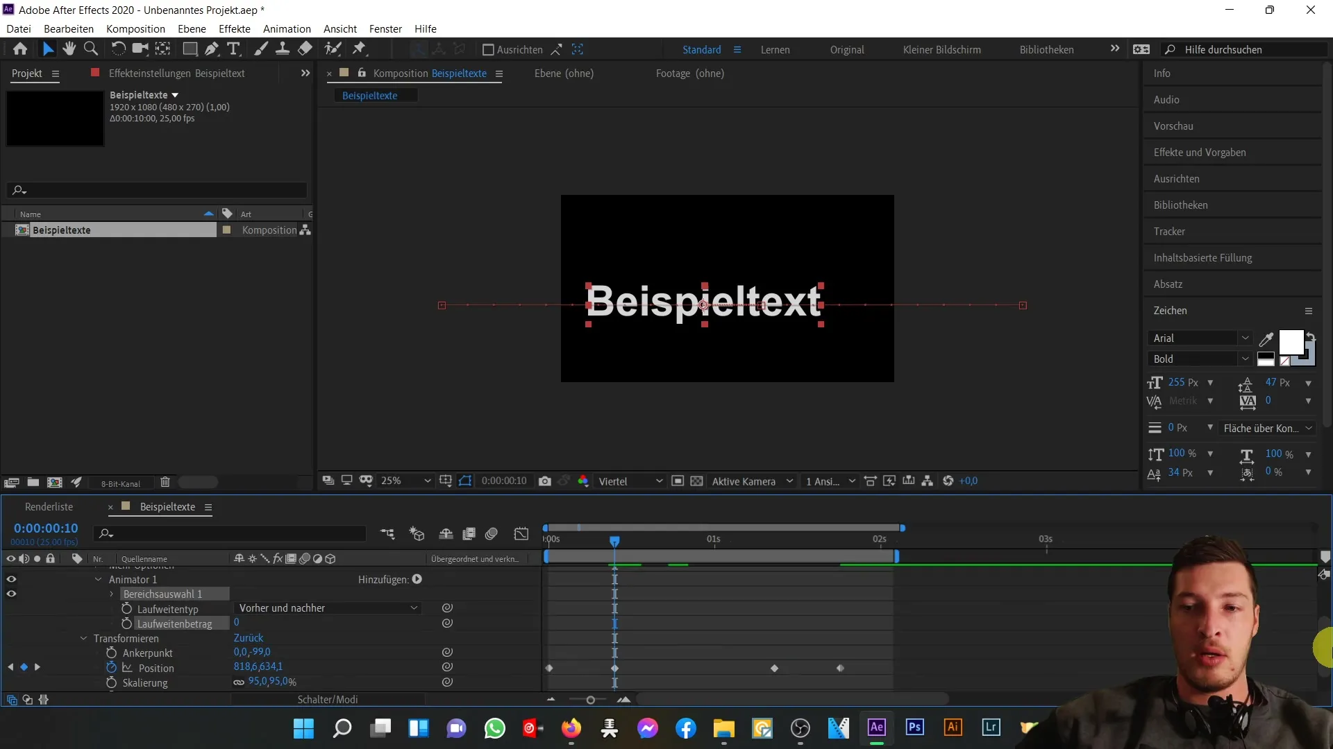 Textanimation und Motion Blur in After Effects leicht gemacht