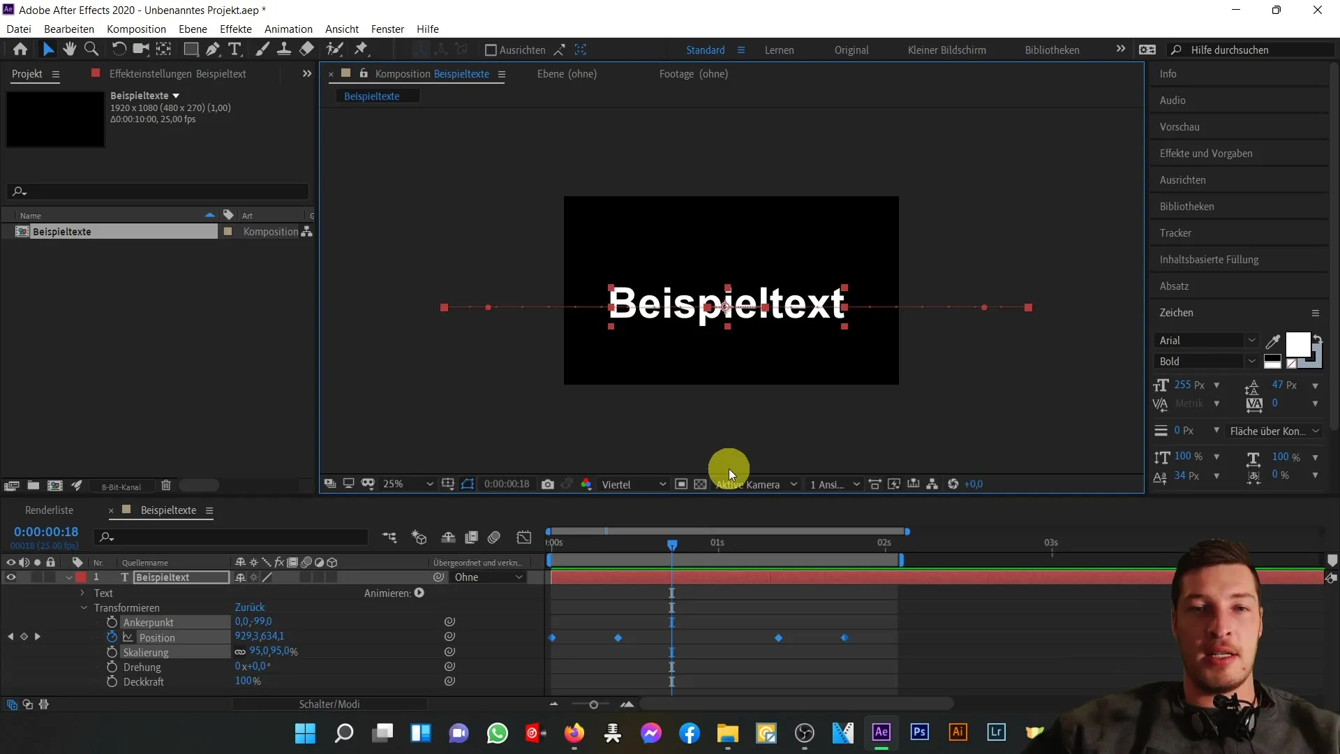 Textanimation und Motion Blur in After Effects leicht gemacht