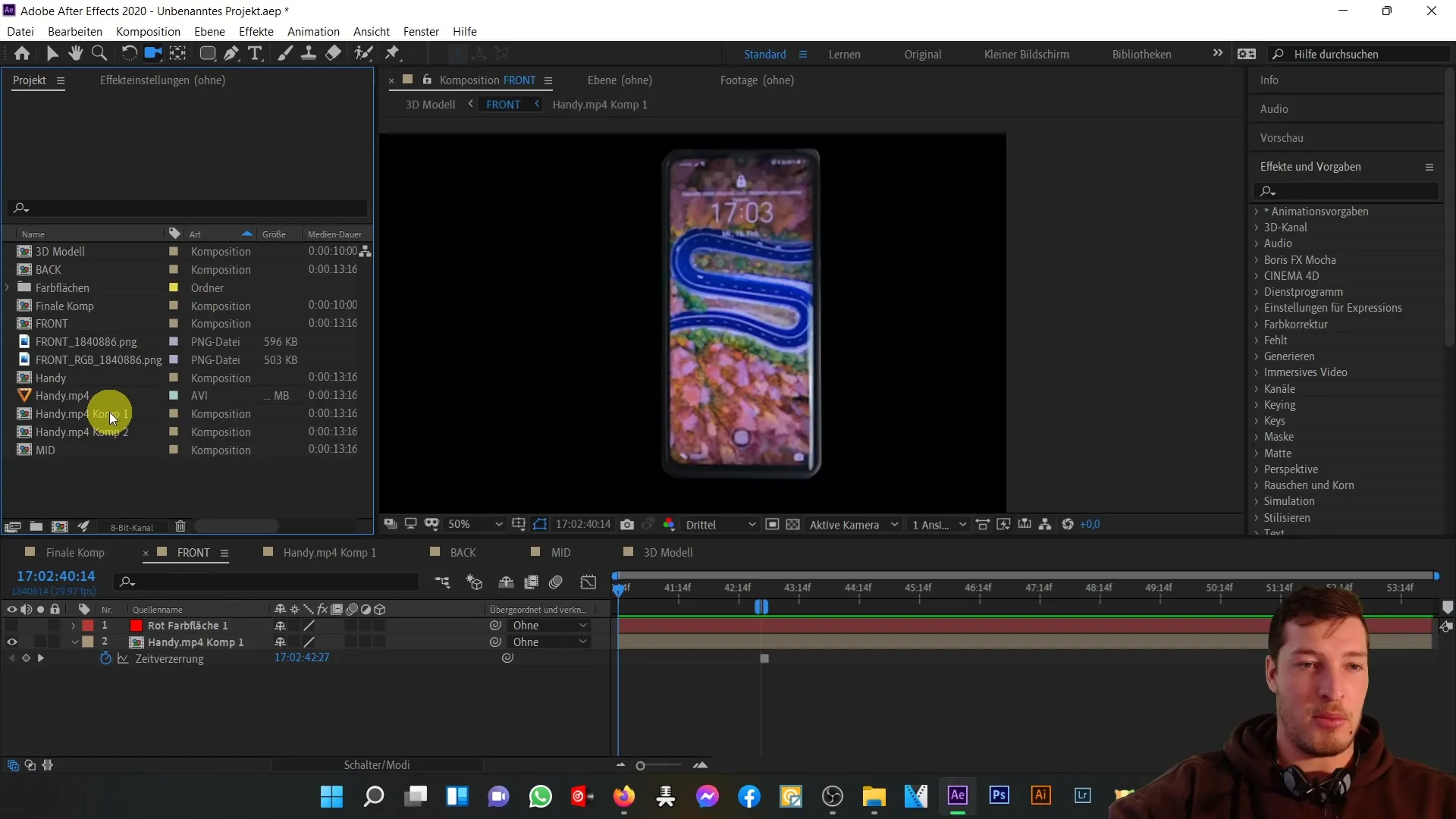 3D-Handy in After Effects: Optimierung durch Anpassungen