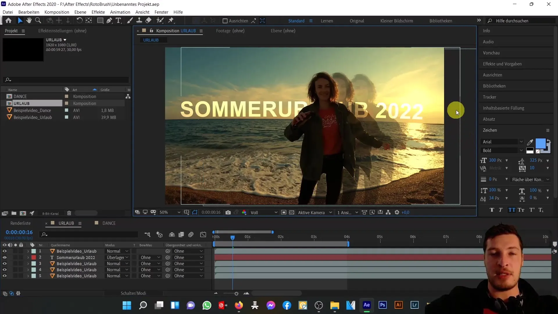 Effektive Nutzung des Roto Brush Tools in After Effects