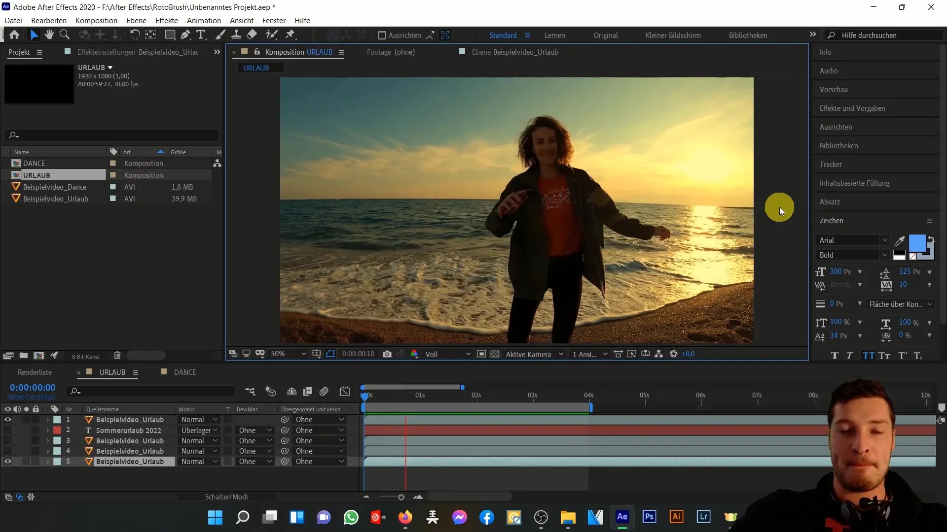 Rotobrush-Tool nutzen: Ausschneiden ohne Greenscreen
