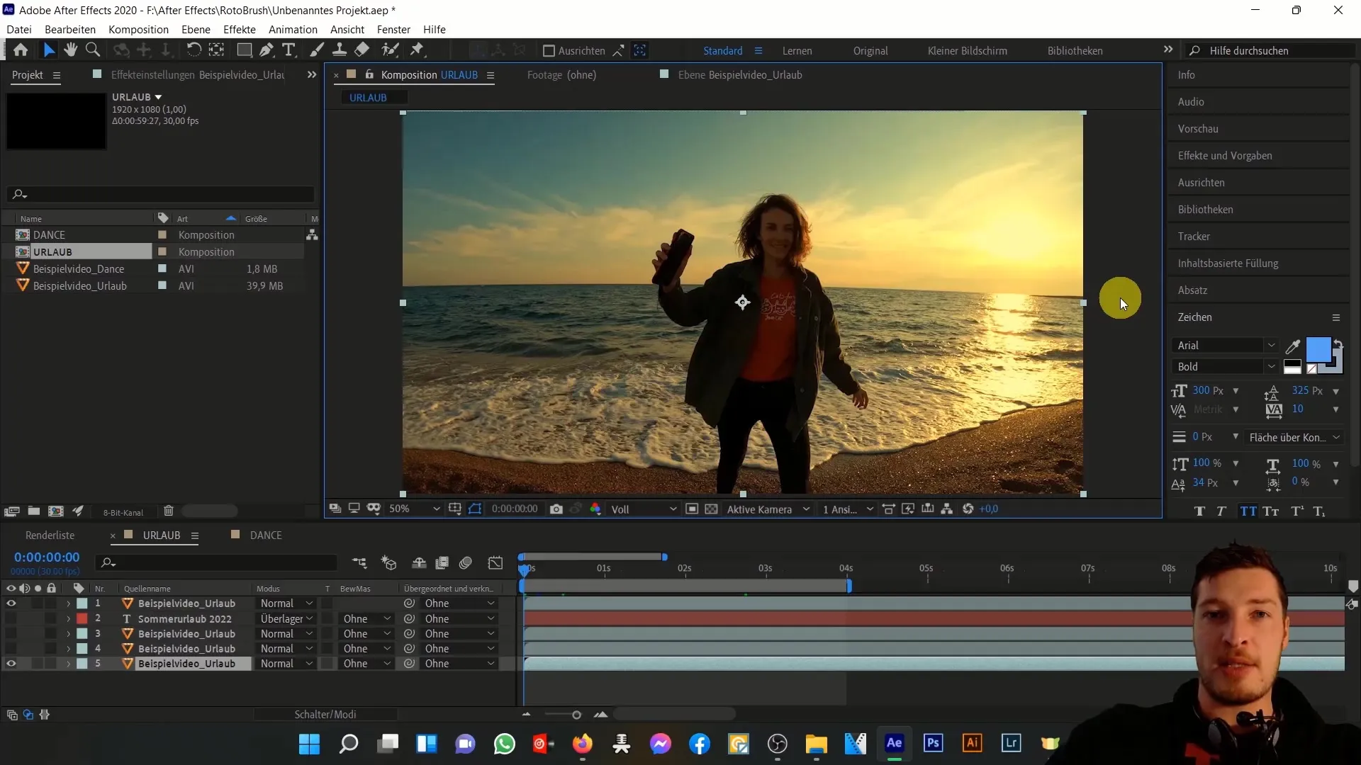 Rotobrush-Tool nutzen: Ausschneiden ohne Greenscreen