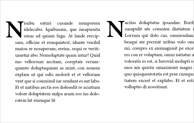 Initialen in InDesign erstellen