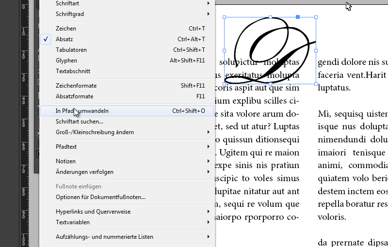 Initialen in InDesign erstellen