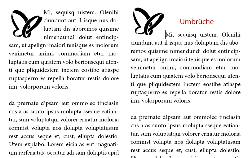 Initialen in InDesign erstellen