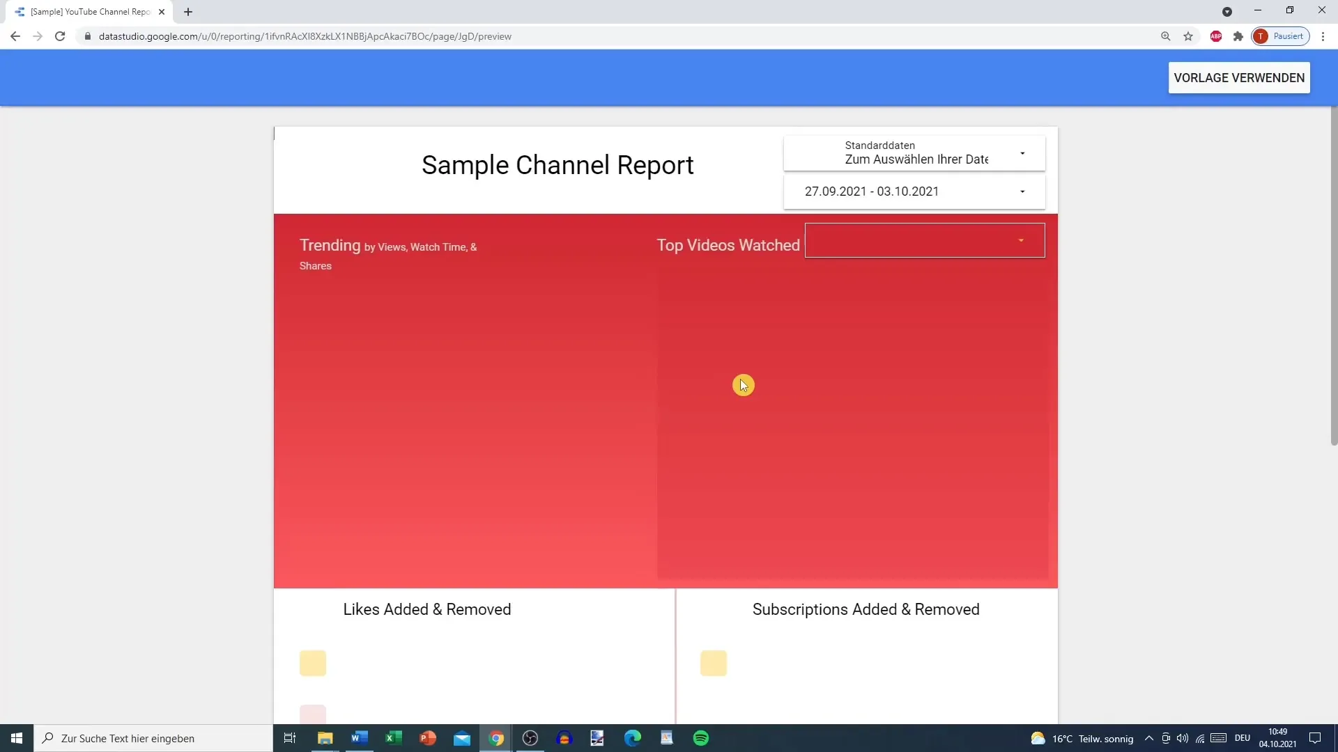 Vorlagen in Google Data Studio effektiv nutzen