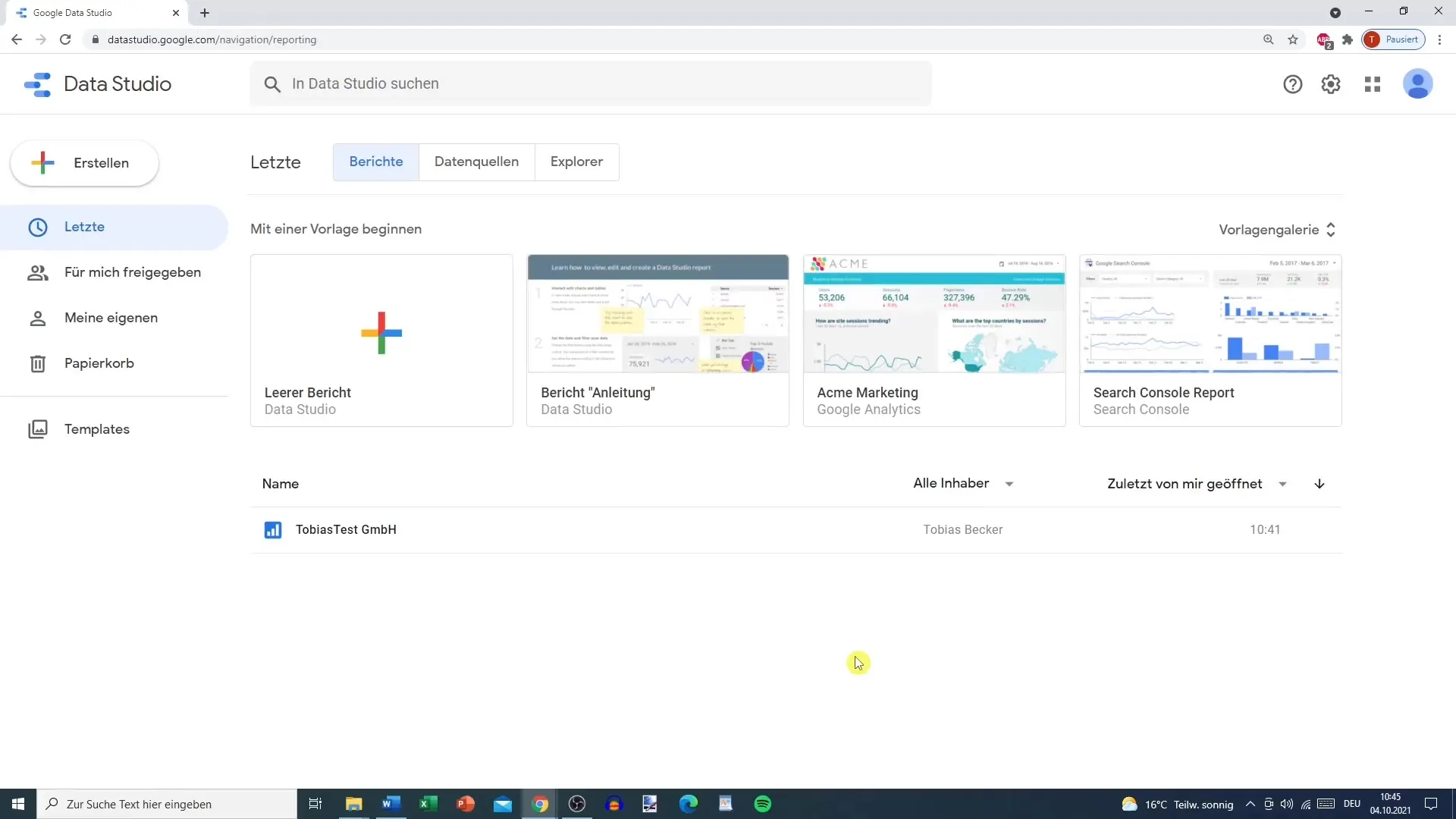 Vorlagen in Google Data Studio effektiv nutzen