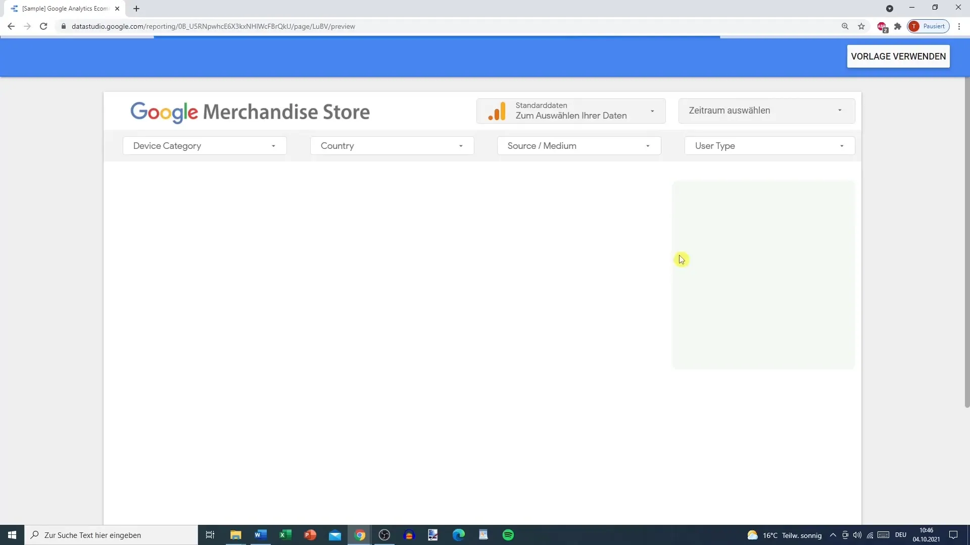 Vorlagen in Google Data Studio effektiv nutzen