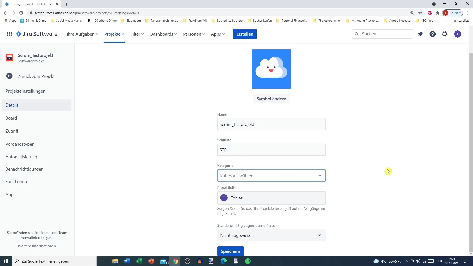 Jira projektindstillinger - Grundlæggende tilpasset administration