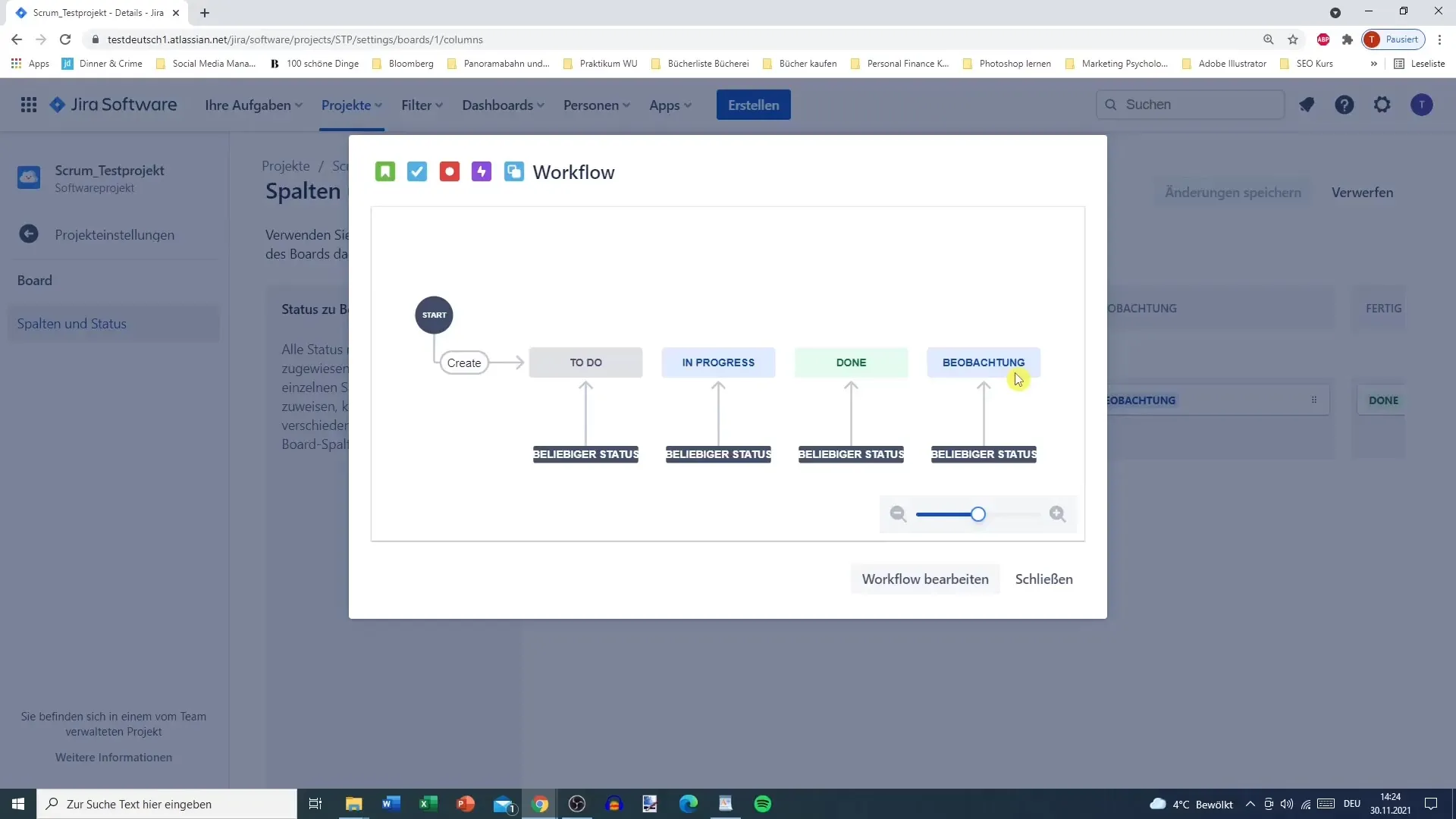 Jira projektindstillinger - Grundlæggende tilpasset administration