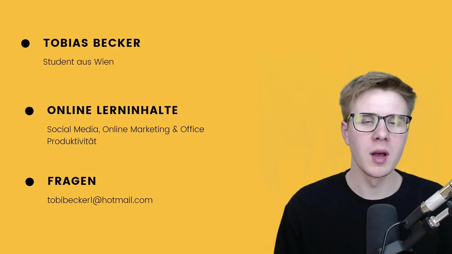 Dozentenvorstellung in Podcast-Kurs