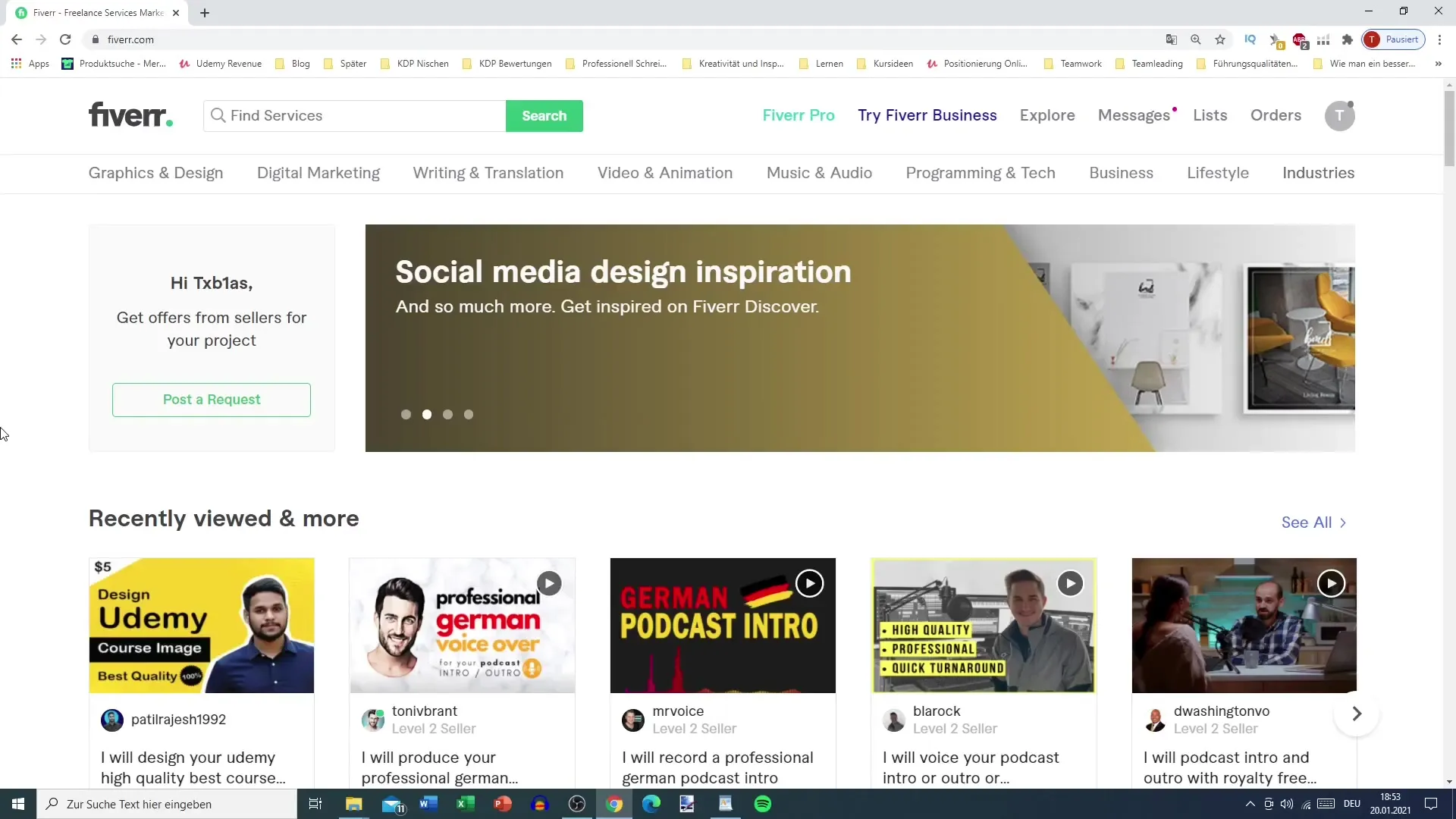 Zlecenie profesjonalnego intro do podcastu na Fiverrze