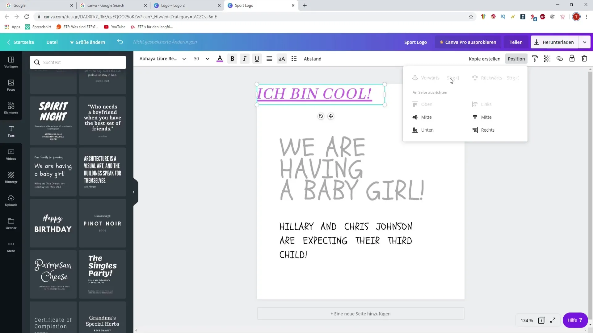 Progettazione professionale del podcast con Canva: caratteri e colori