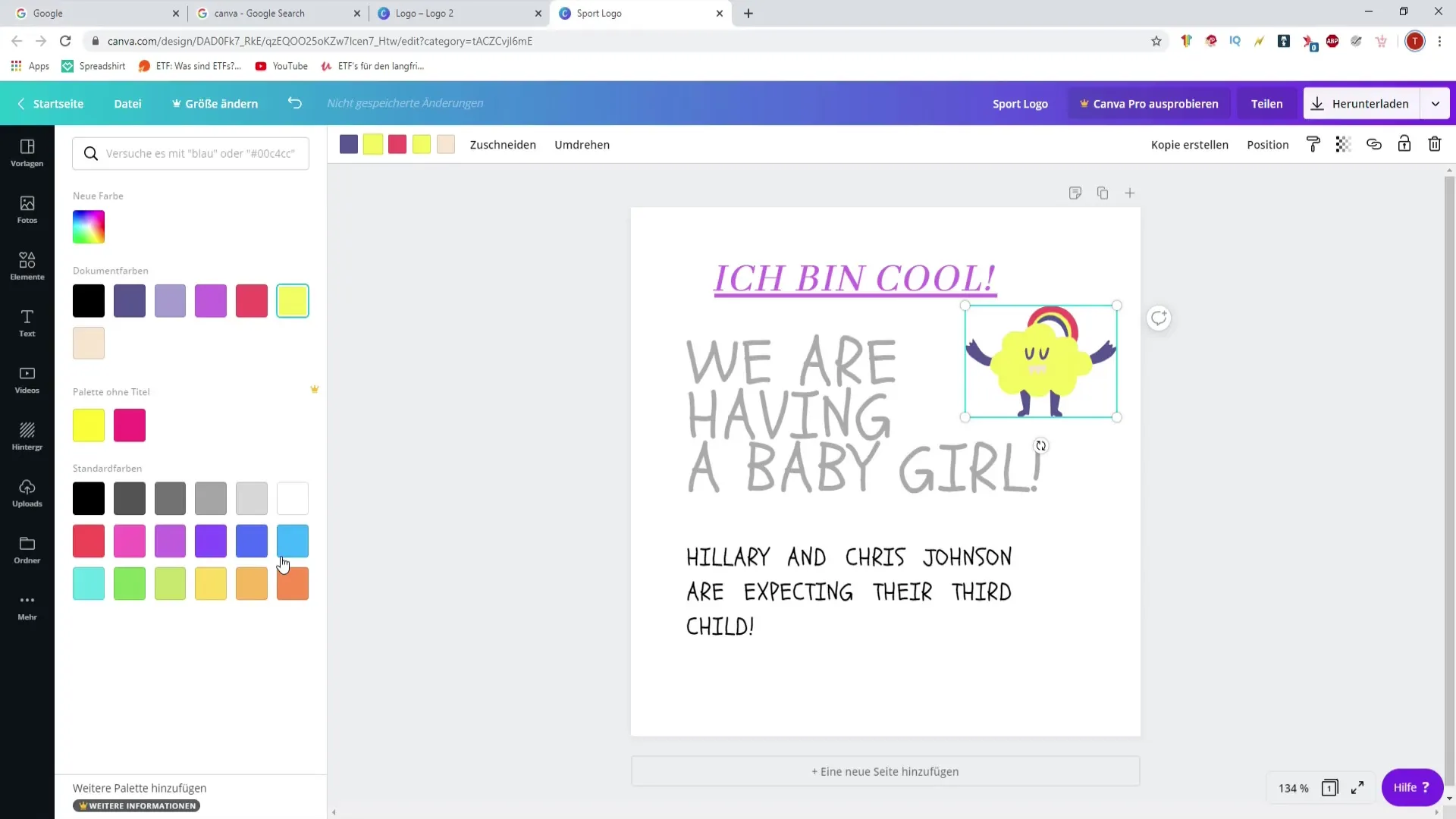 Design del podcast professionale con Canva: caratteri e colori