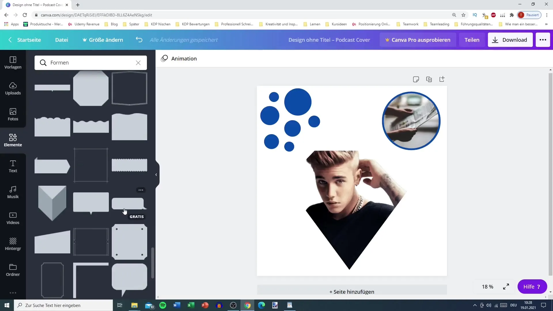 Creare un logo per il podcast: istruzioni passo dopo passo con Canva