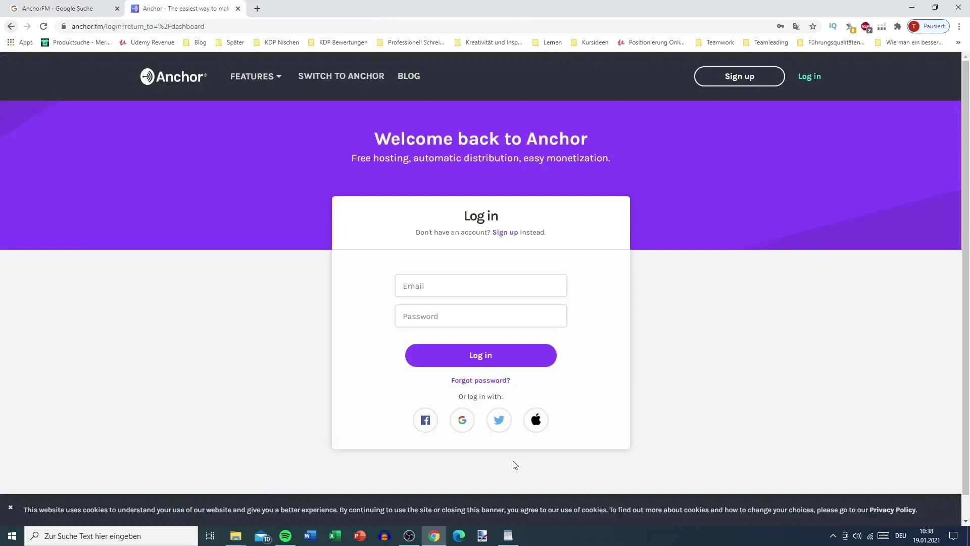 Avviare un podcast è facile – Creare un account AnchorFM