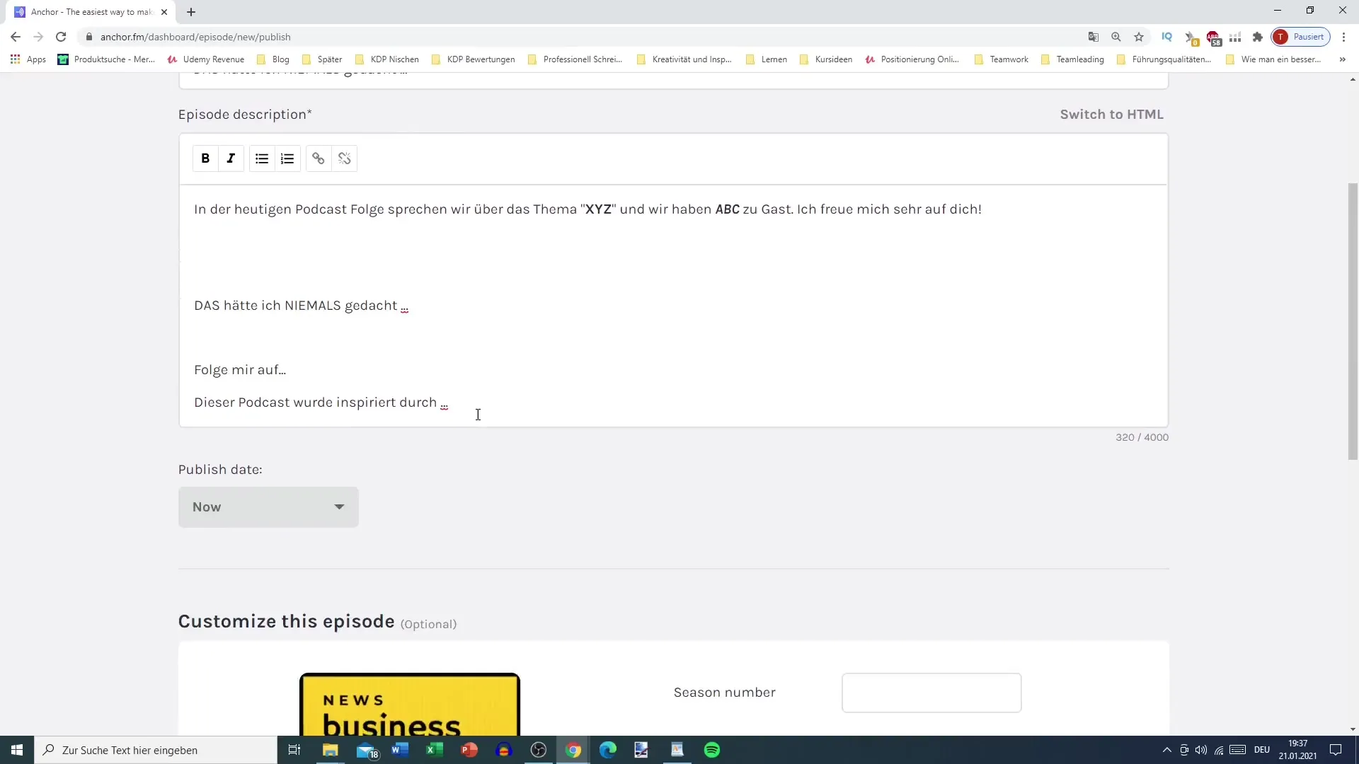 Piani per creare il proprio podcast: Come pubblicare in modo efficace