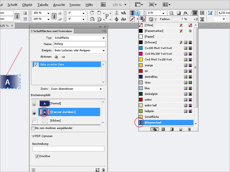 Κουμπιά και σύνδεσμοι στο InDesign