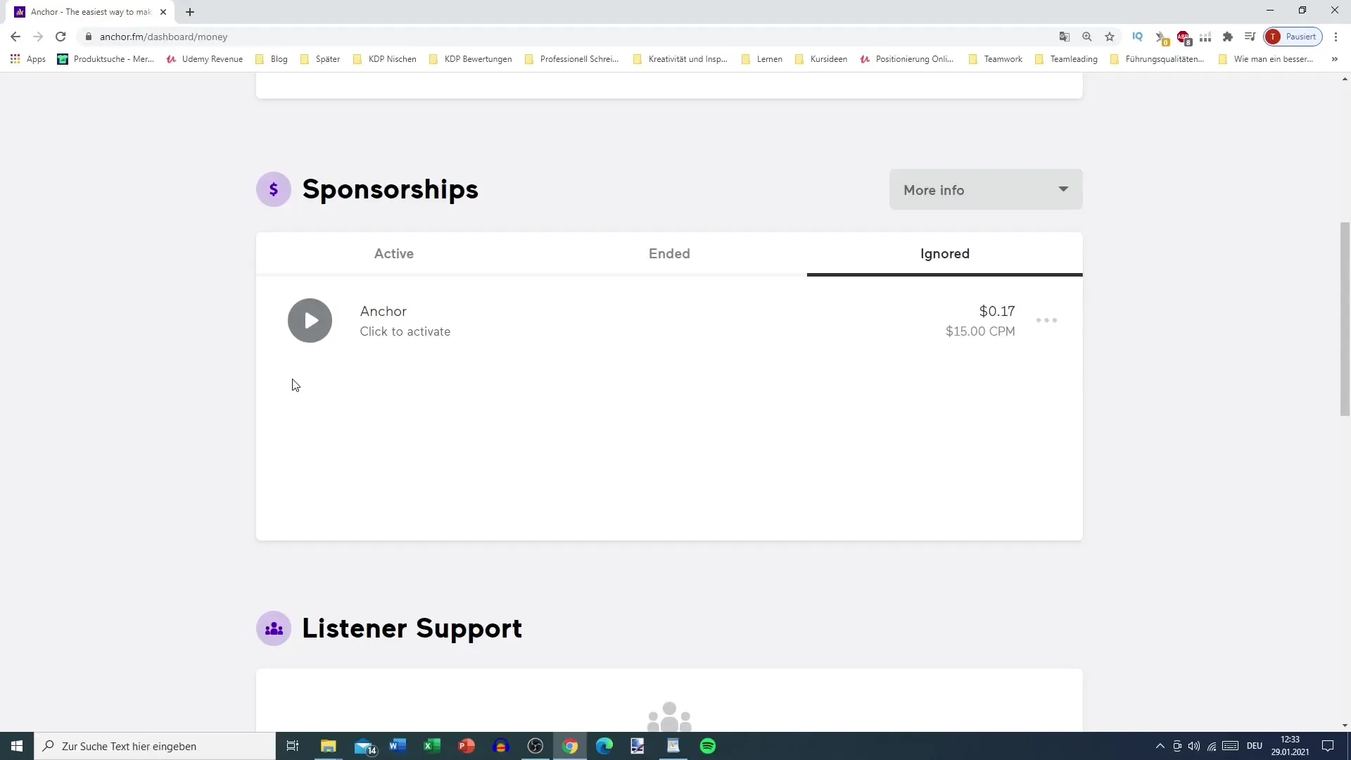 Monetizzazione del tuo podcast su AnchorFM