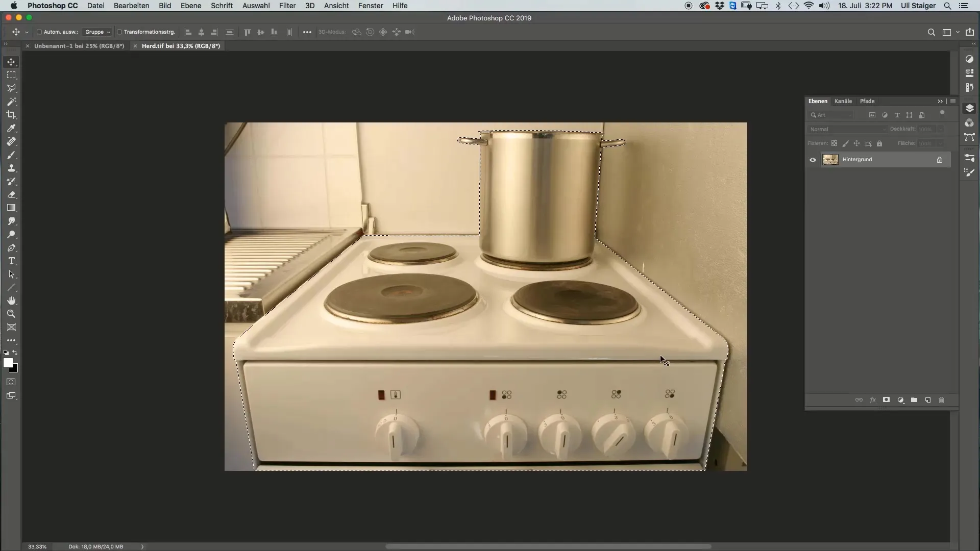 Kreativ vejledning: Indsæt komfur i Photoshop