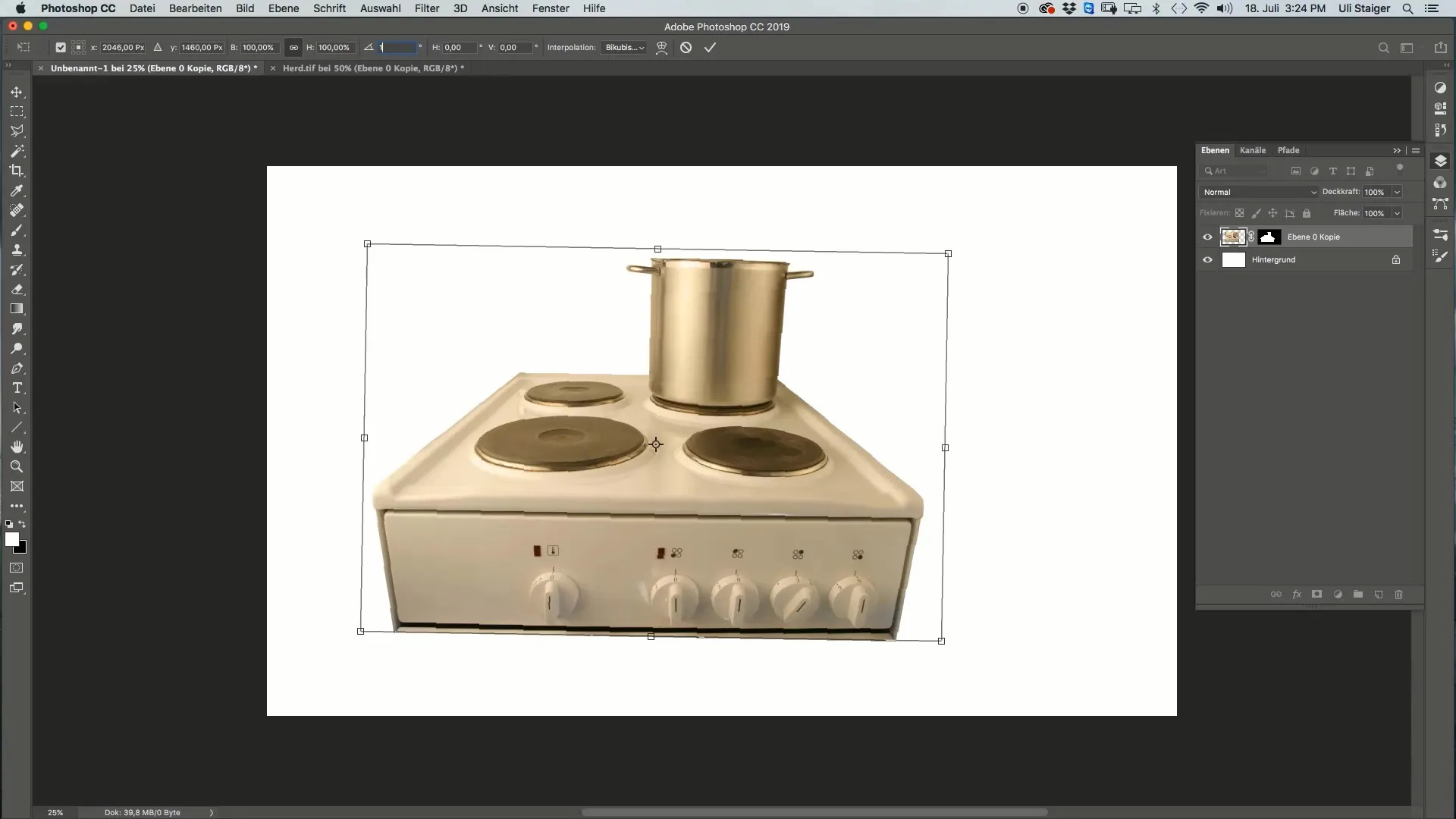 Kreativ vejledning: Indsæt komfur i Photoshop