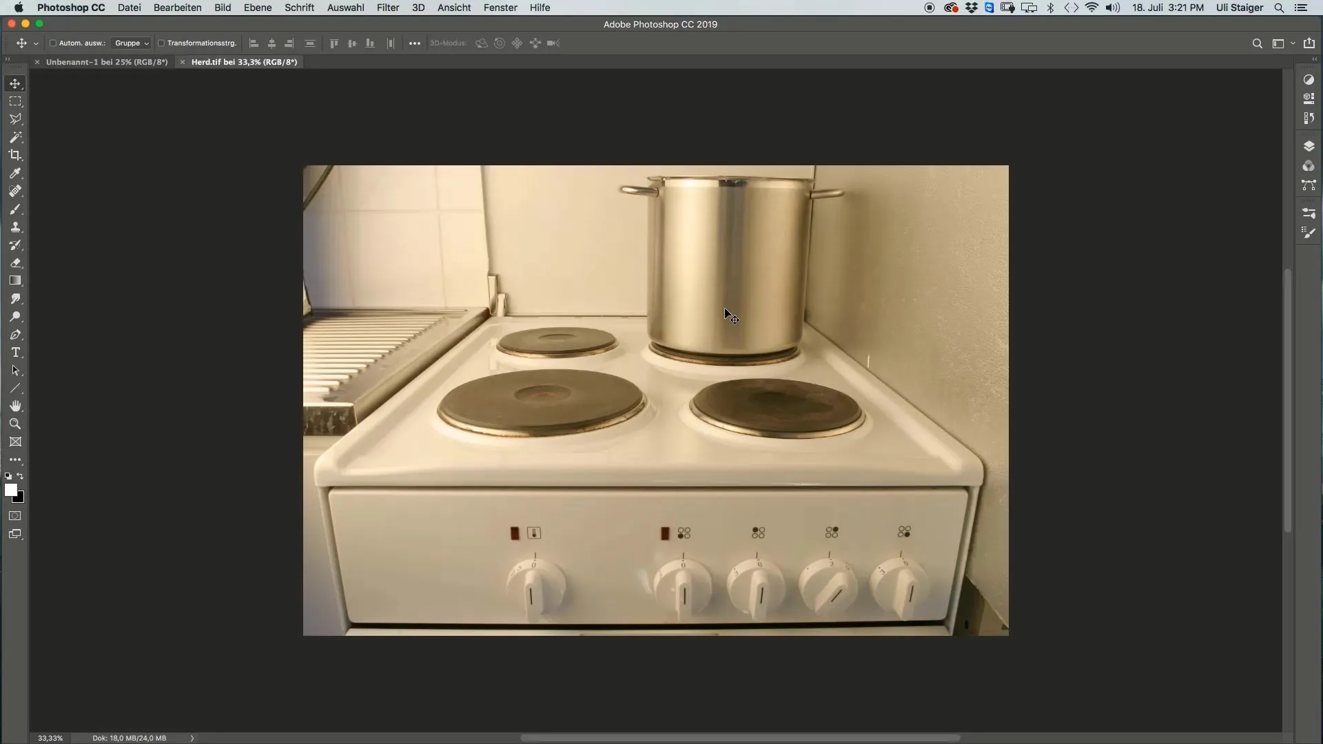 Kreativ vejledning: Indsæt komfur i Photoshop