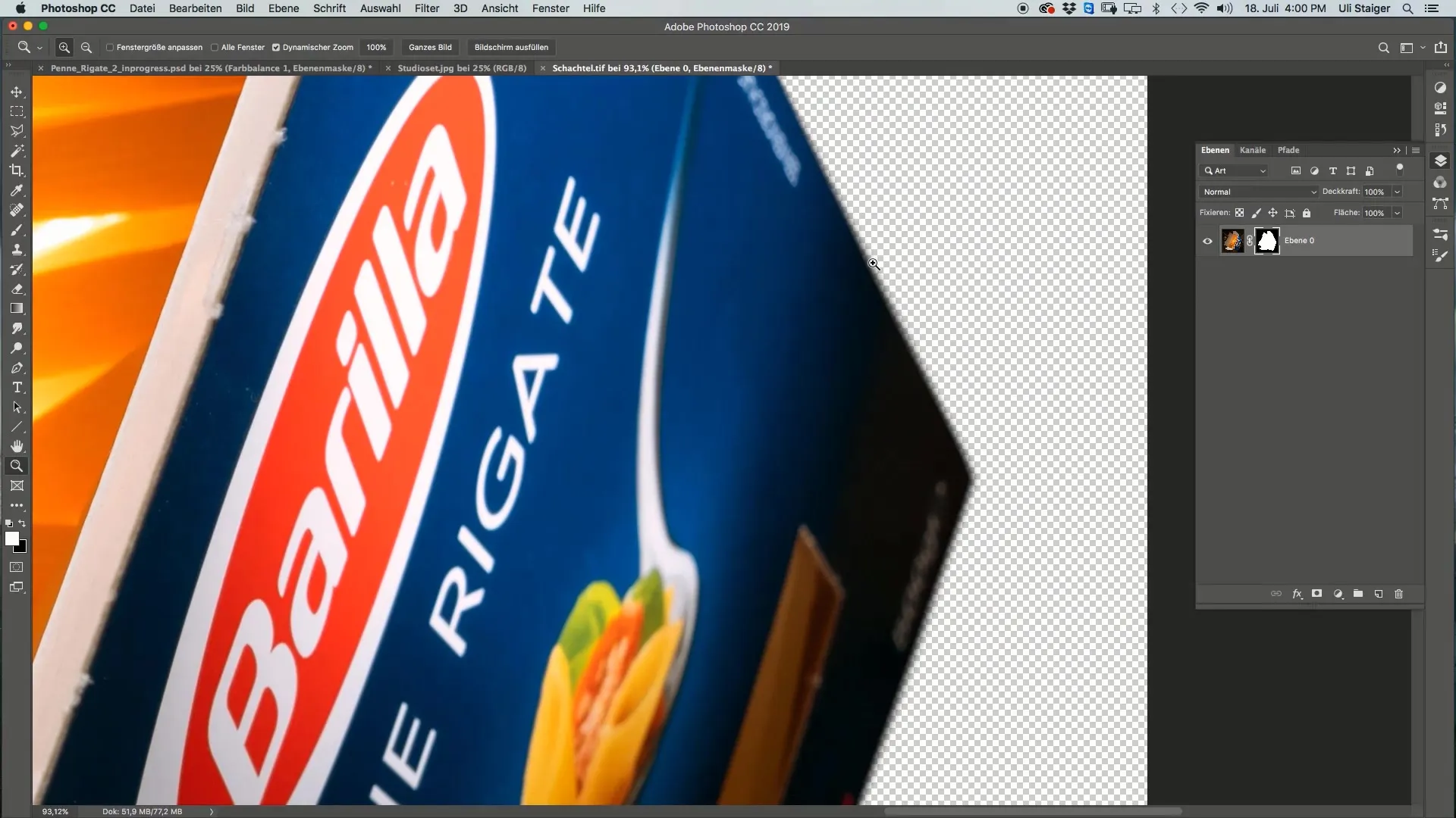 Membuat dan mengedit kotak pasta profesional di Photoshop