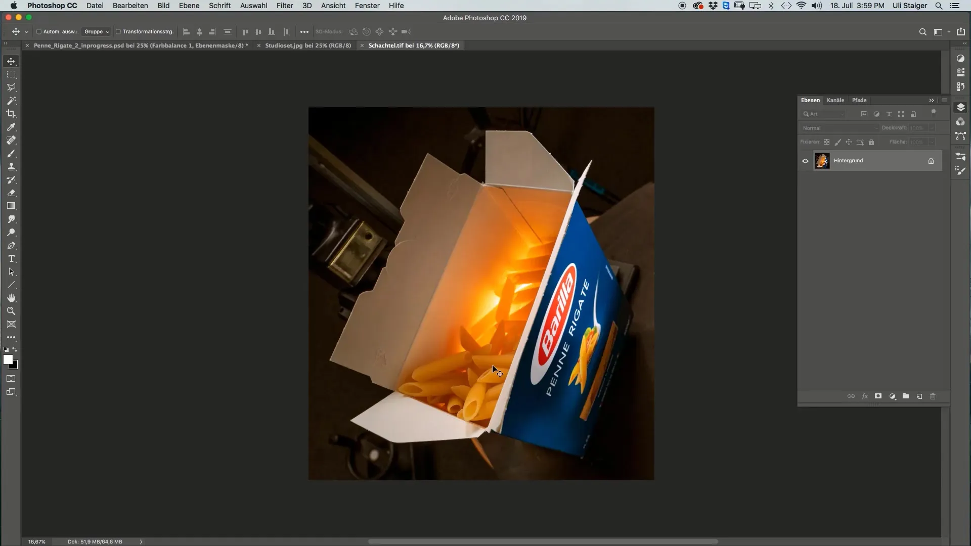 Membuat dan mengedit kotak pasta profesional di Photoshop