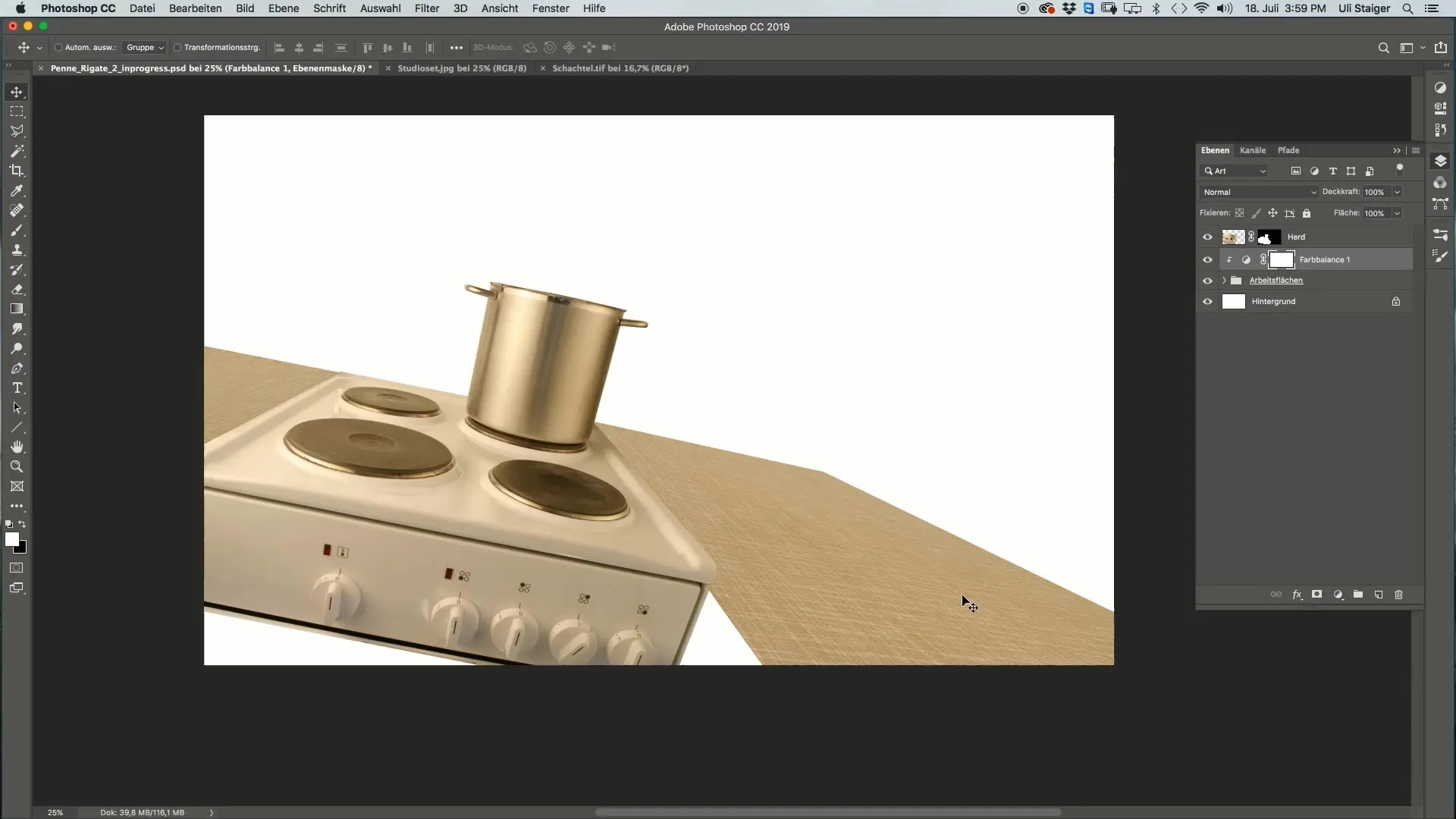 Membuat dan mengedit kotak pasta profesional di Photoshop