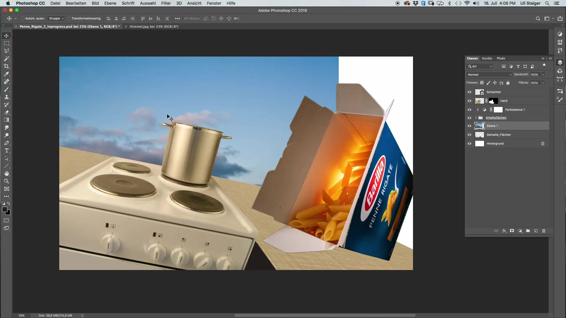 Kennismaking met het photoshoppen van luchtfoto's Kennismaking met het monteren van luchten in Photoshop