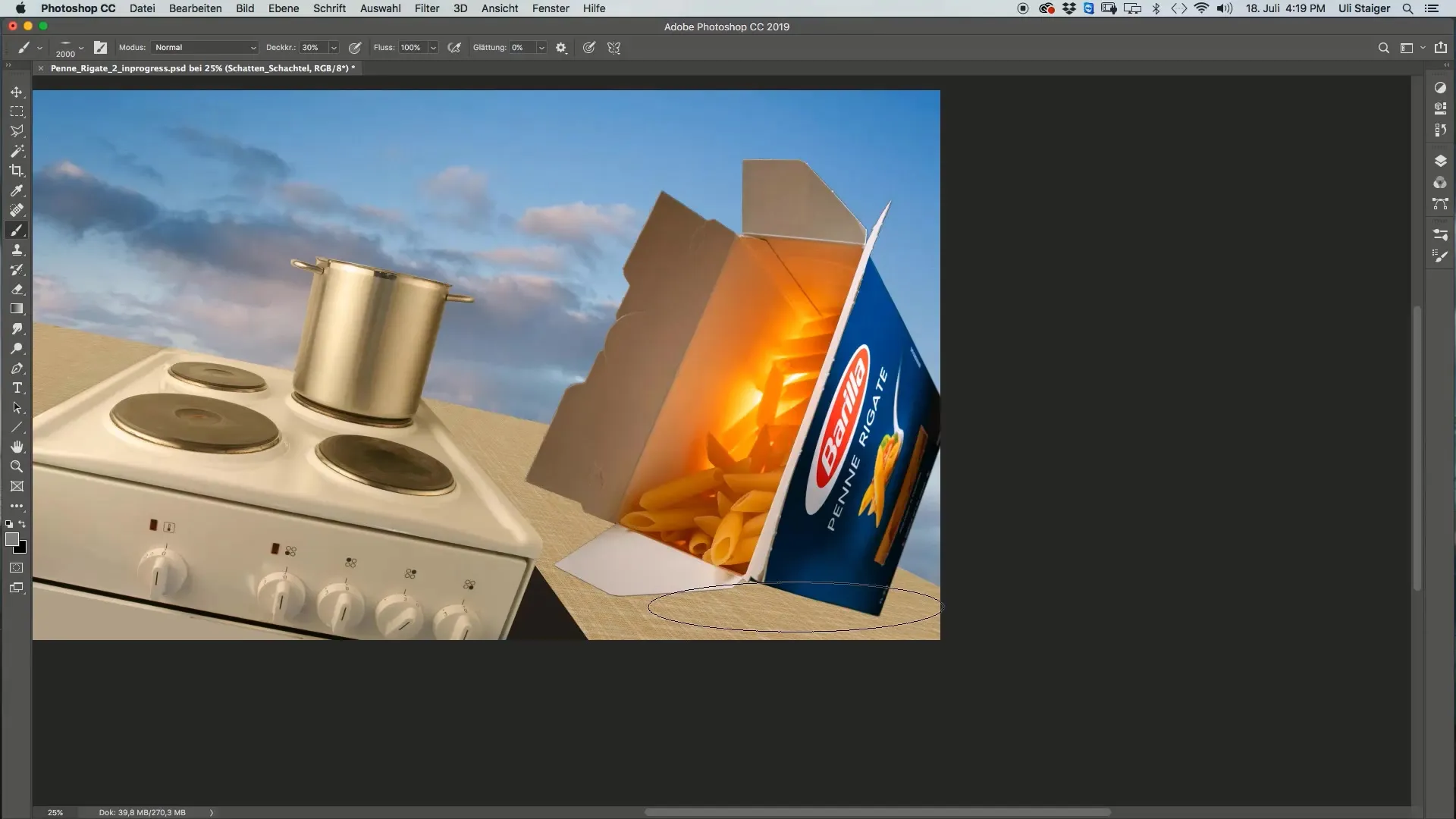 Creazione efficace di ombre per scatole in Photoshop