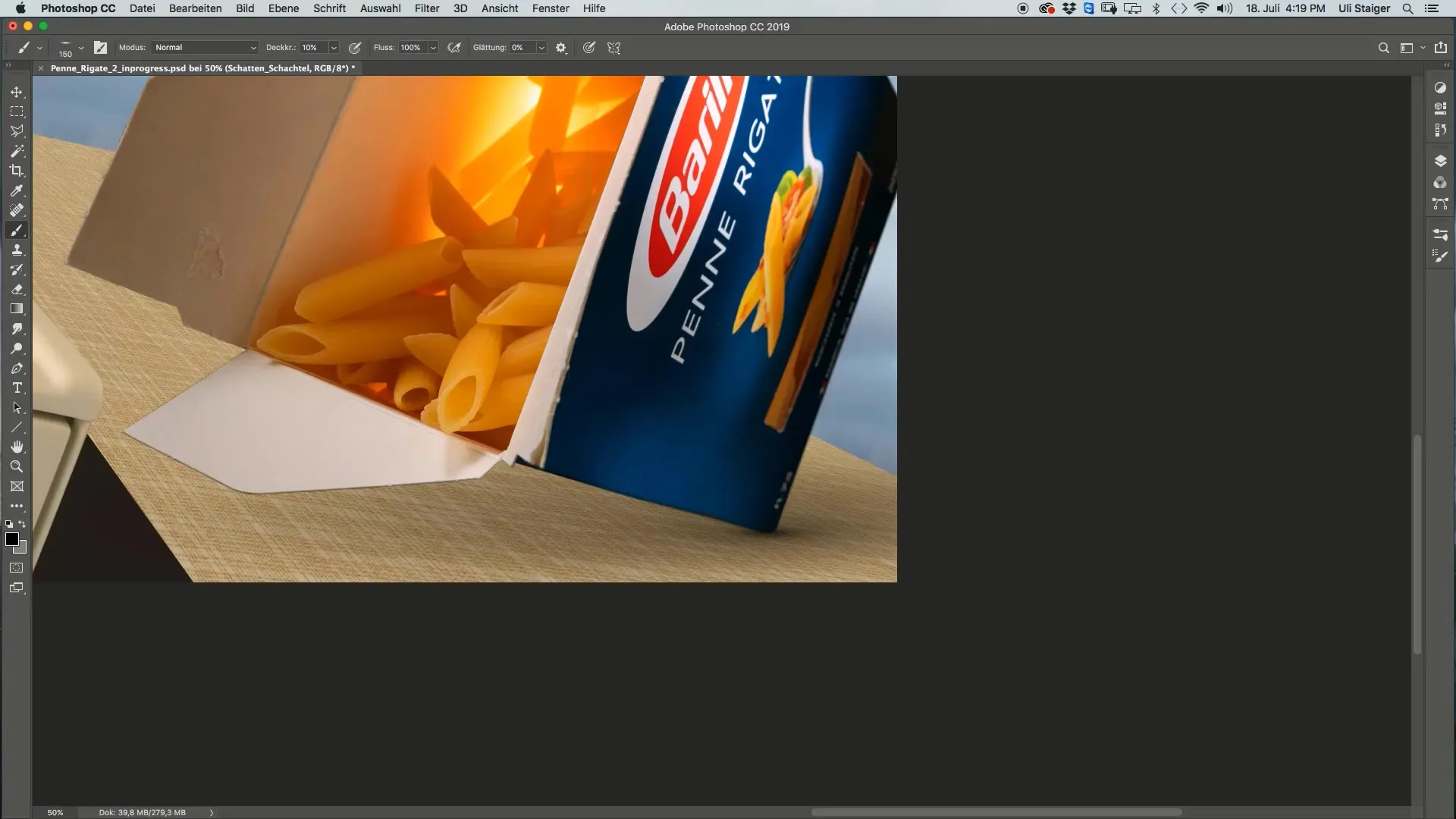 Creazione efficace di ombre per scatole in Photoshop