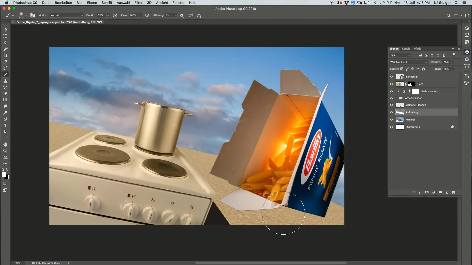 Creazione efficace di ombreggiature per scatole in Photoshop