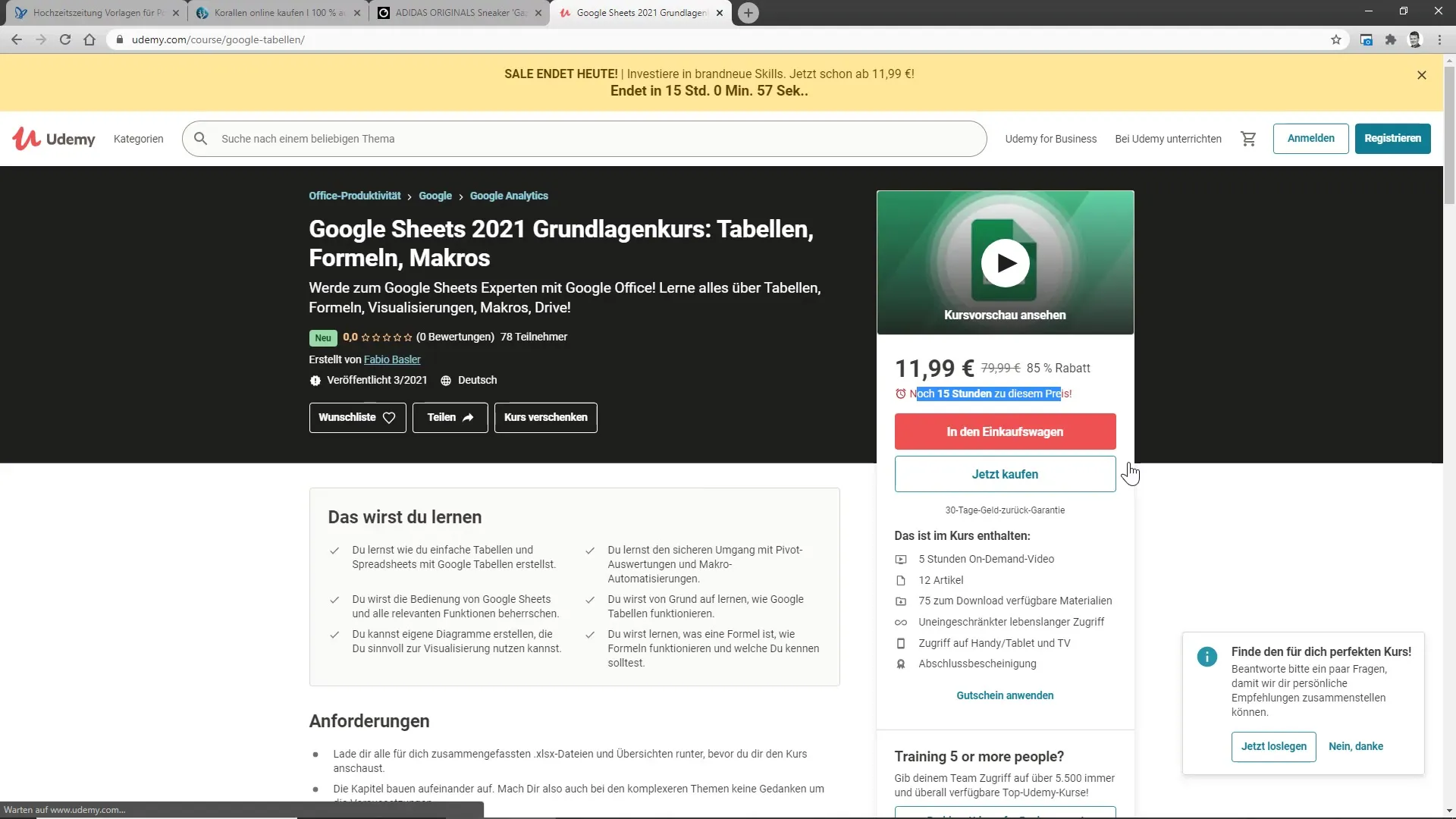 Optimization of the user experience through effective product pages