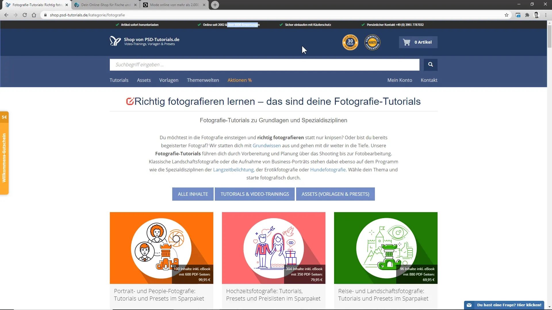 Optimization of the user experience through effective product pages