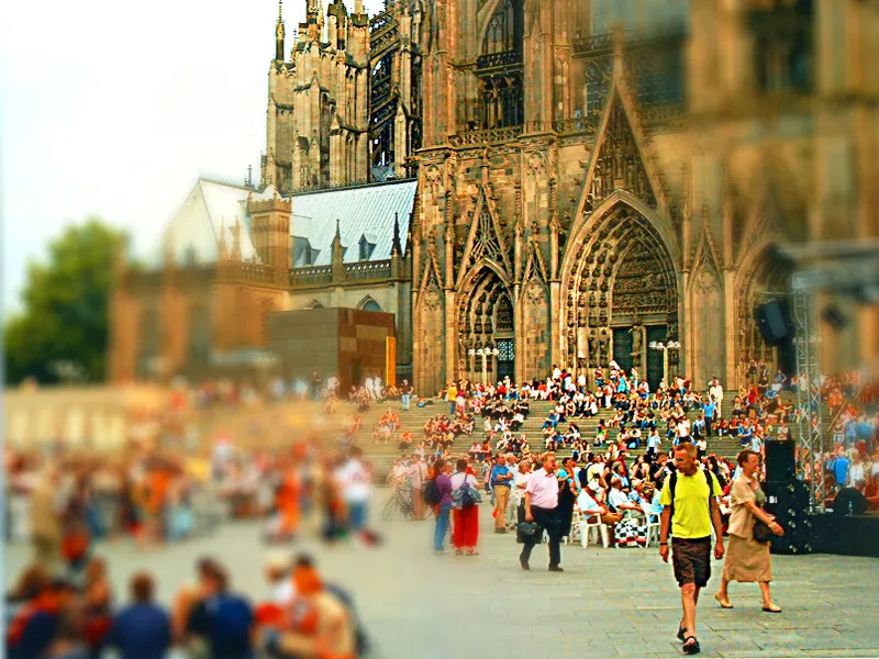 Bruk tilt-shift-effekt på bilder