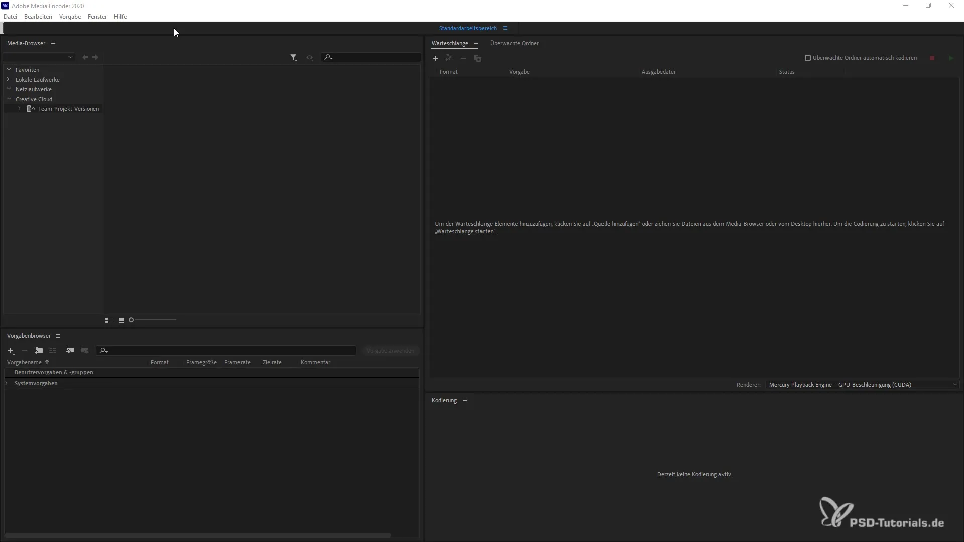 Adobe Media Encoder 2020: Benutzeroberfläche einfach verstehen