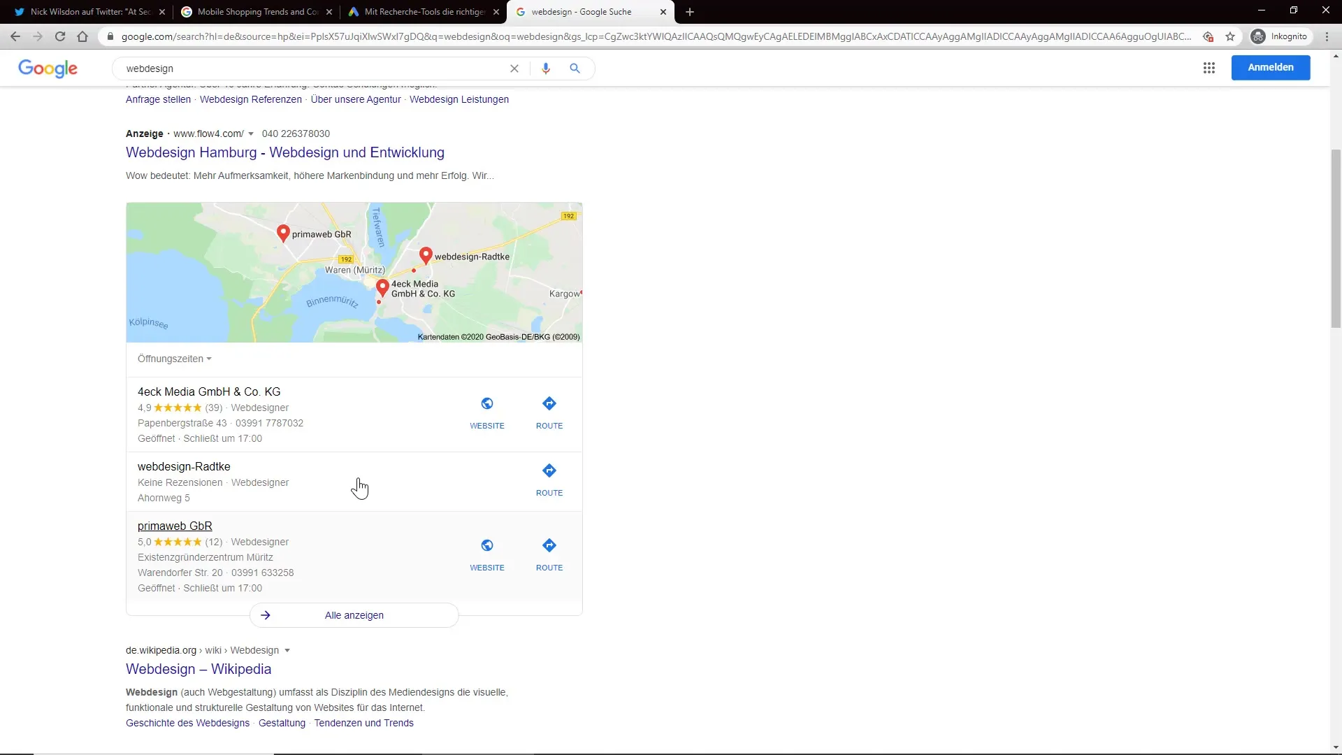 Optimalisasi hasil pencarian lokal di Google